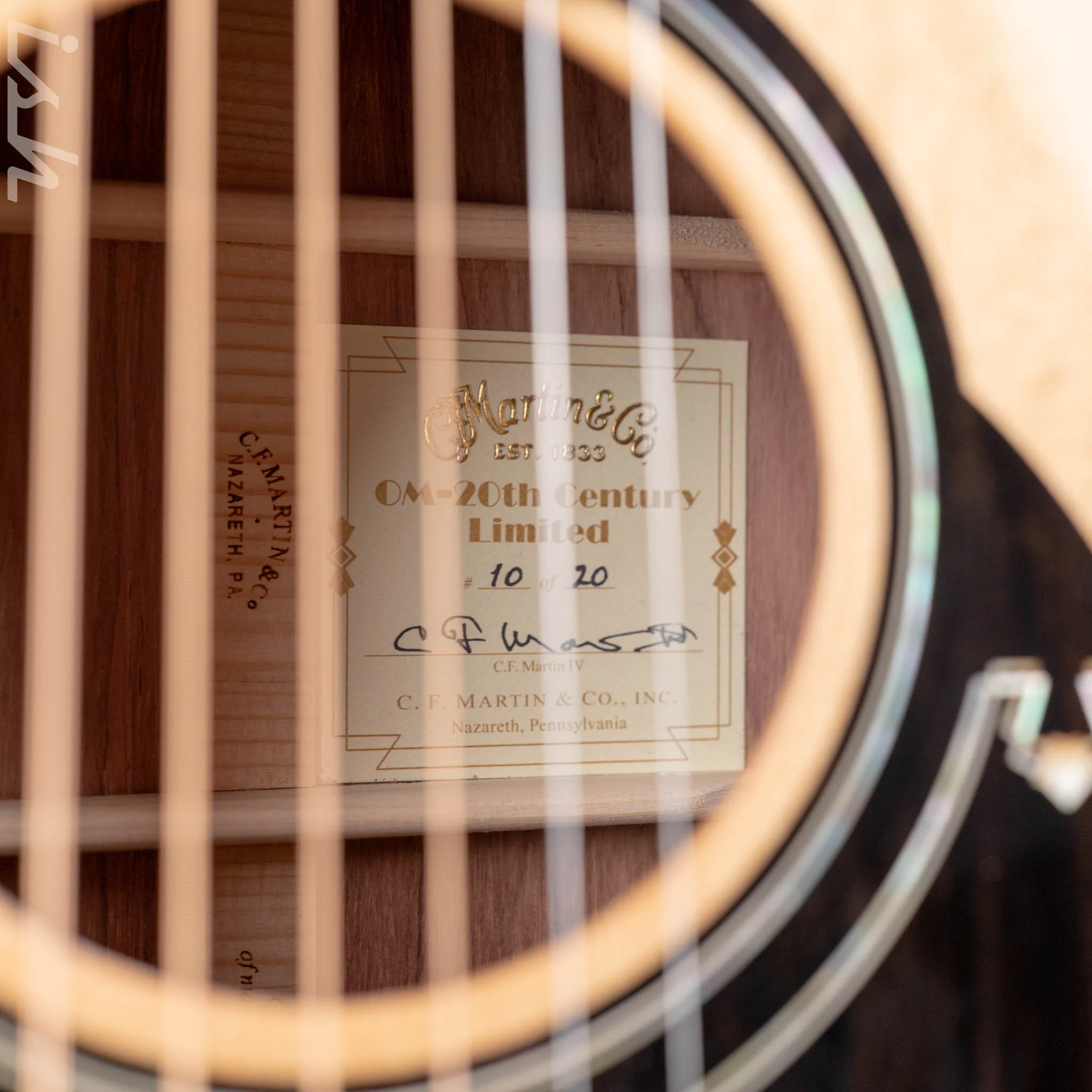 2024 Martin OM 20th Century Limited 10 of 20 Acoustic Guitar Guatemalan Rosewood - Image 9