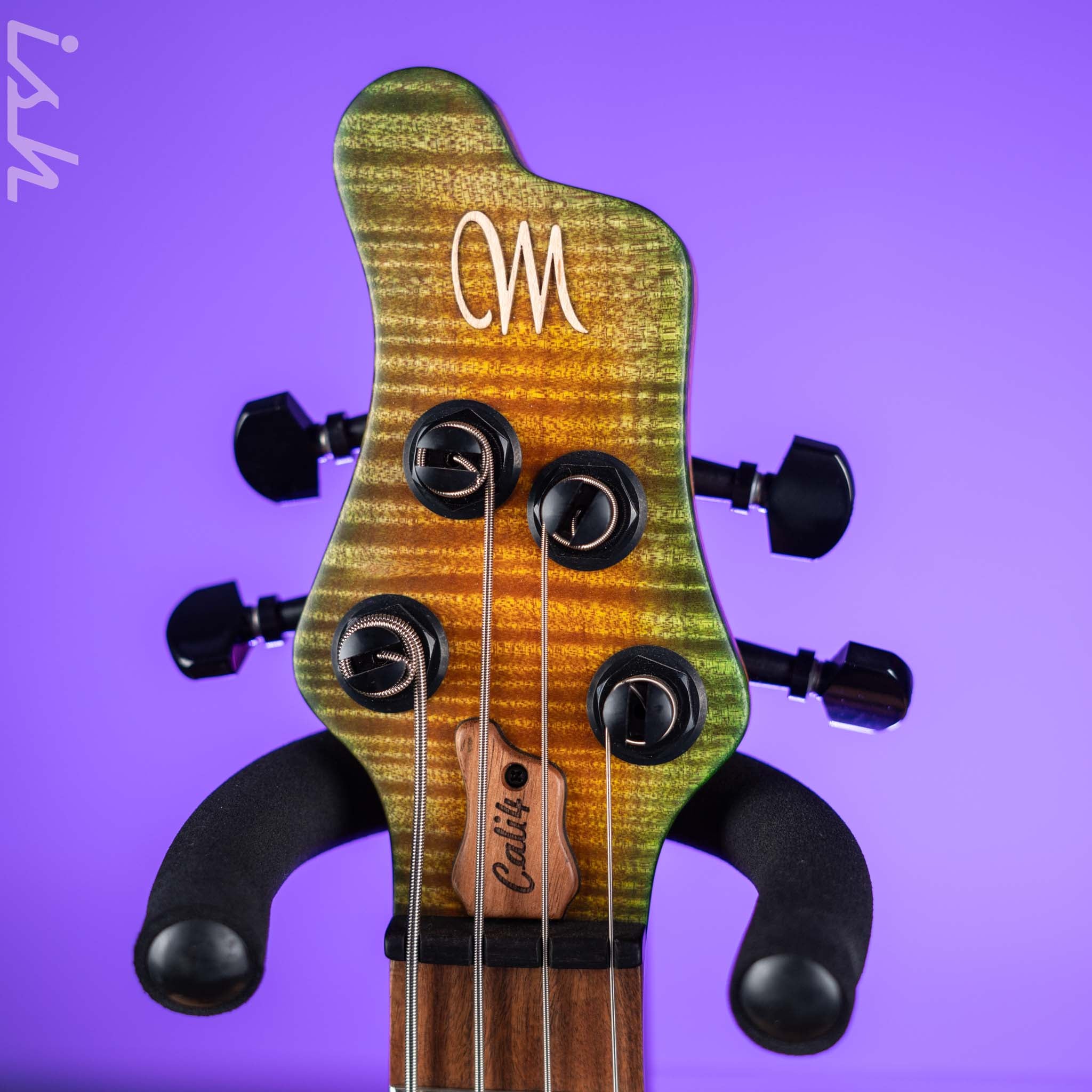 Mayones Cali 4 Bass Flamed Maple 3A Greenburst Matte NAMM 2024 - Image 5
