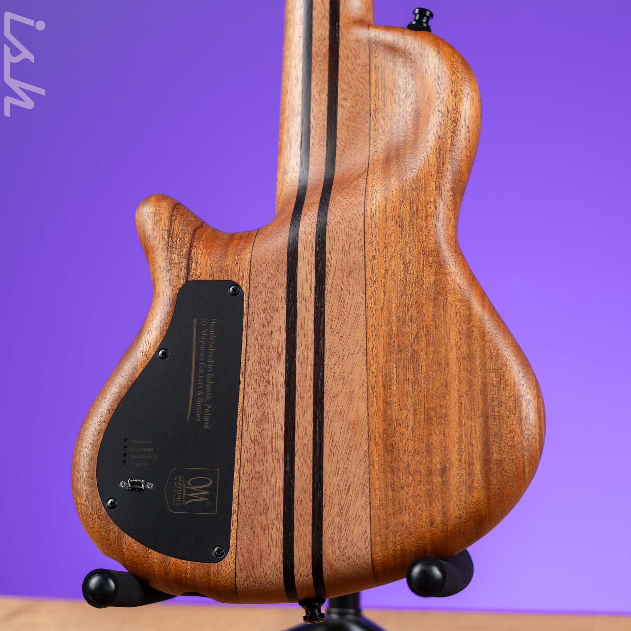 Mayones Cali 4 Bass Flamed Maple 3A Greenburst Matte NAMM 2024 - Image 7