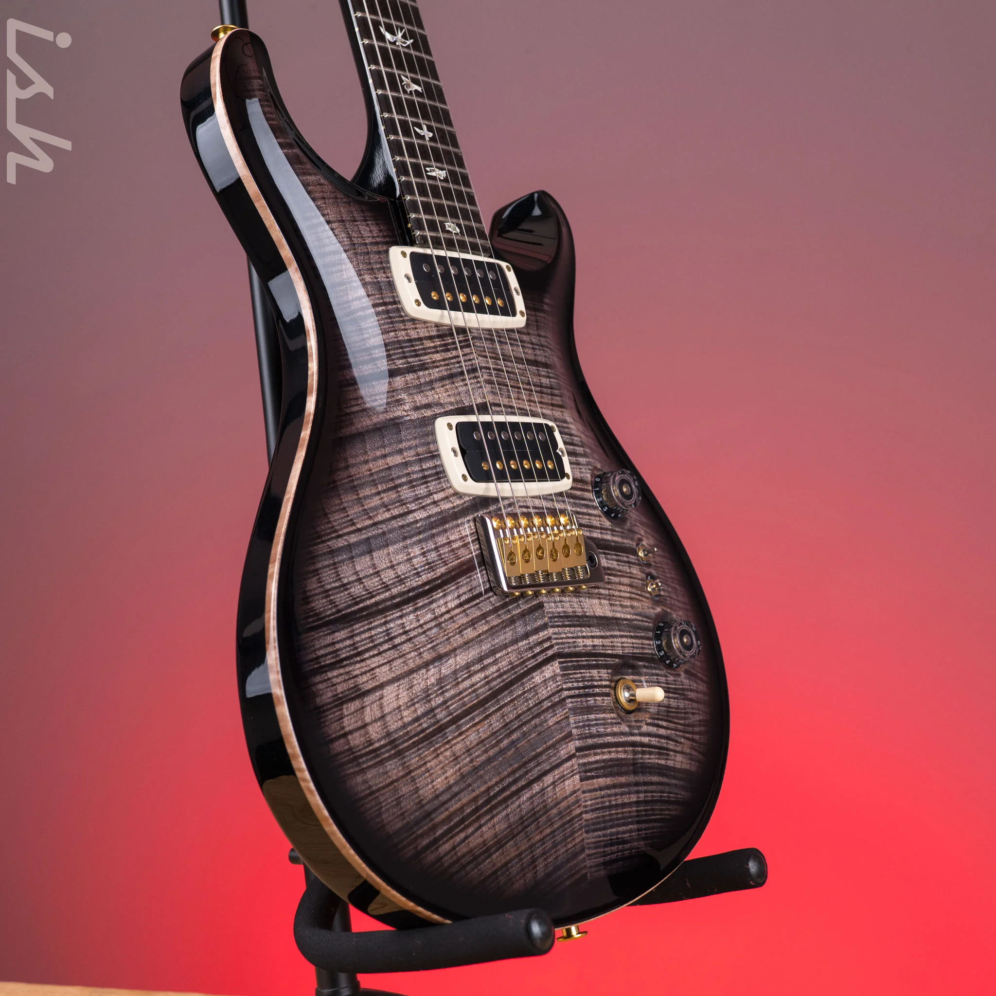 2024 PRS Custom 24-08 Charcoal Burst 10 Top - Image 3