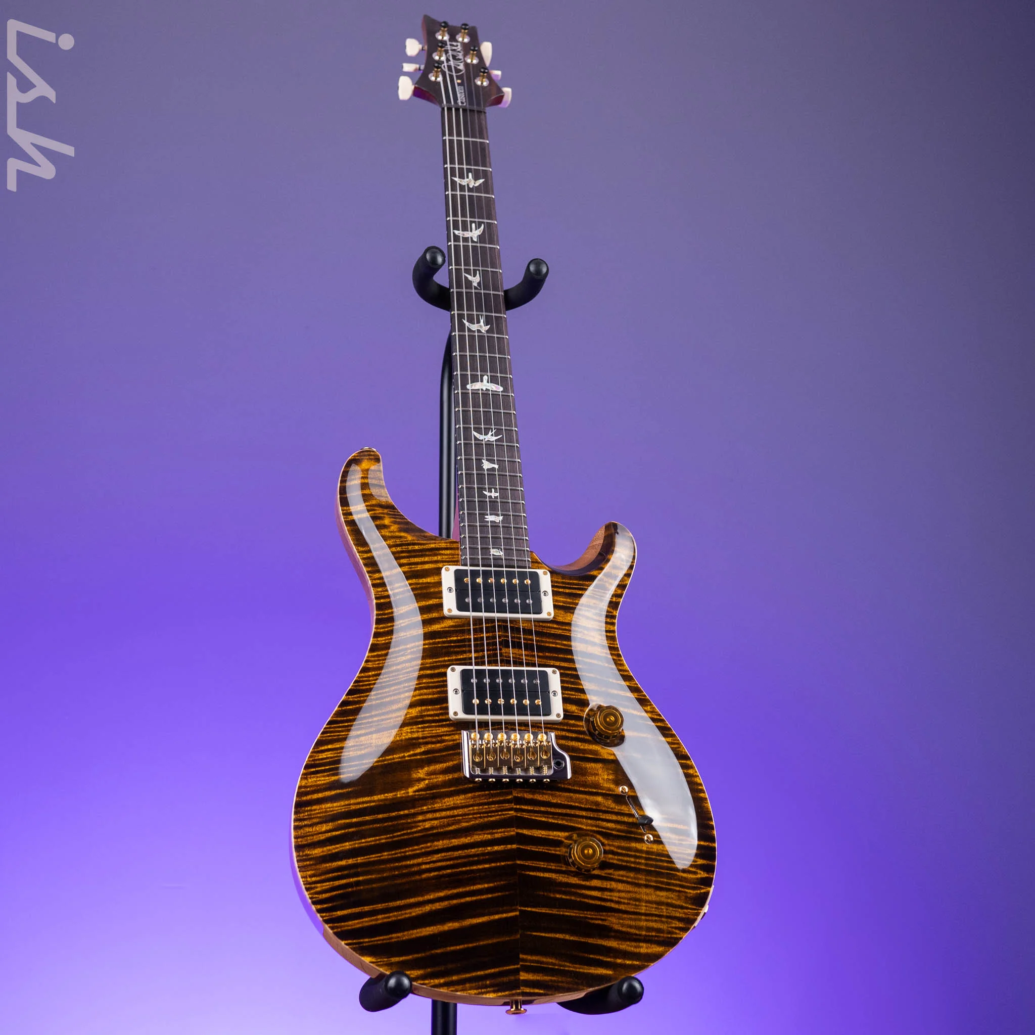 2024 PRS Custom 24 10-Top Electric Guitar Yellow Tiger - Image 2