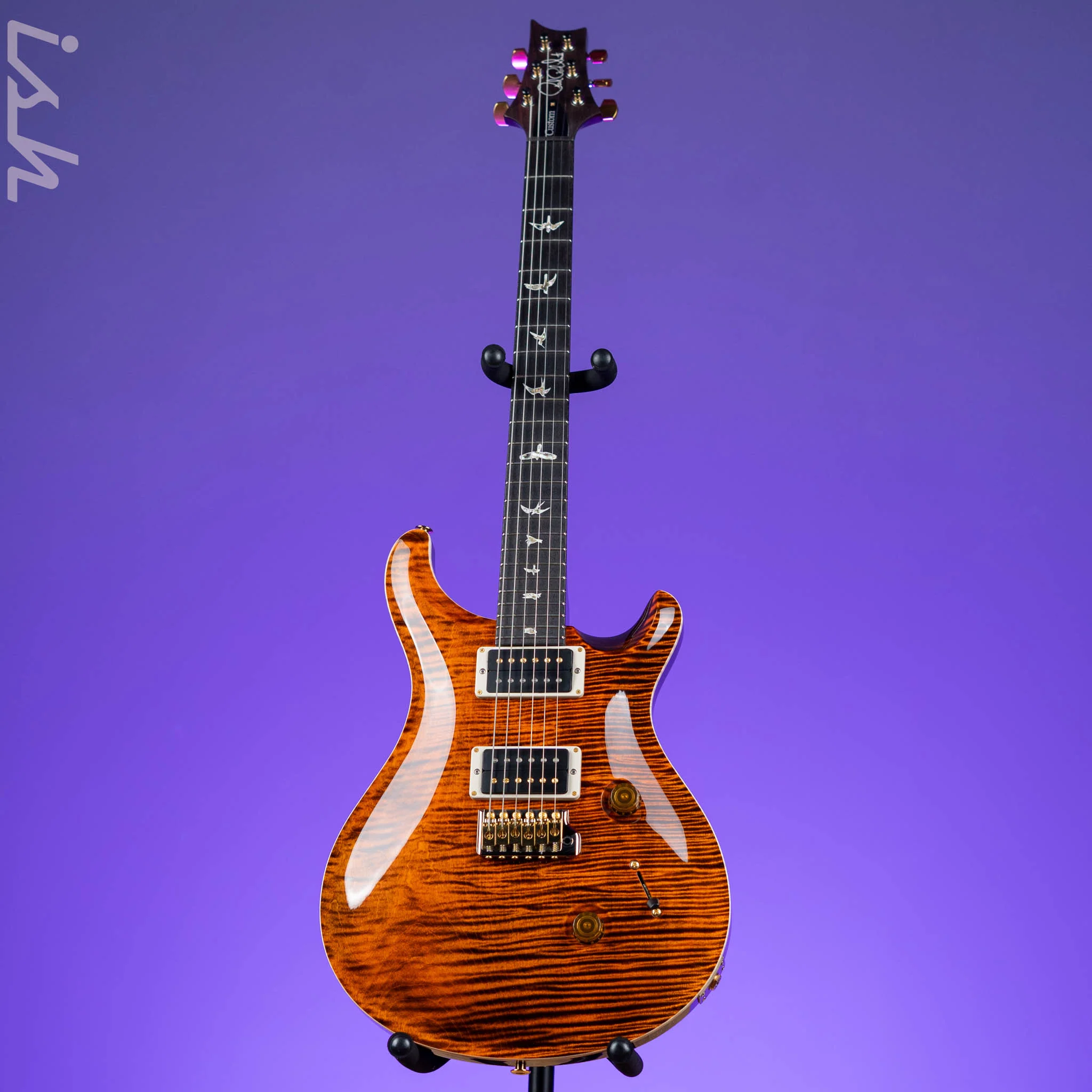 2024 PRS Custom 24 Electric Guitar 10-Top One-Piece Orange Tiger - Image 2