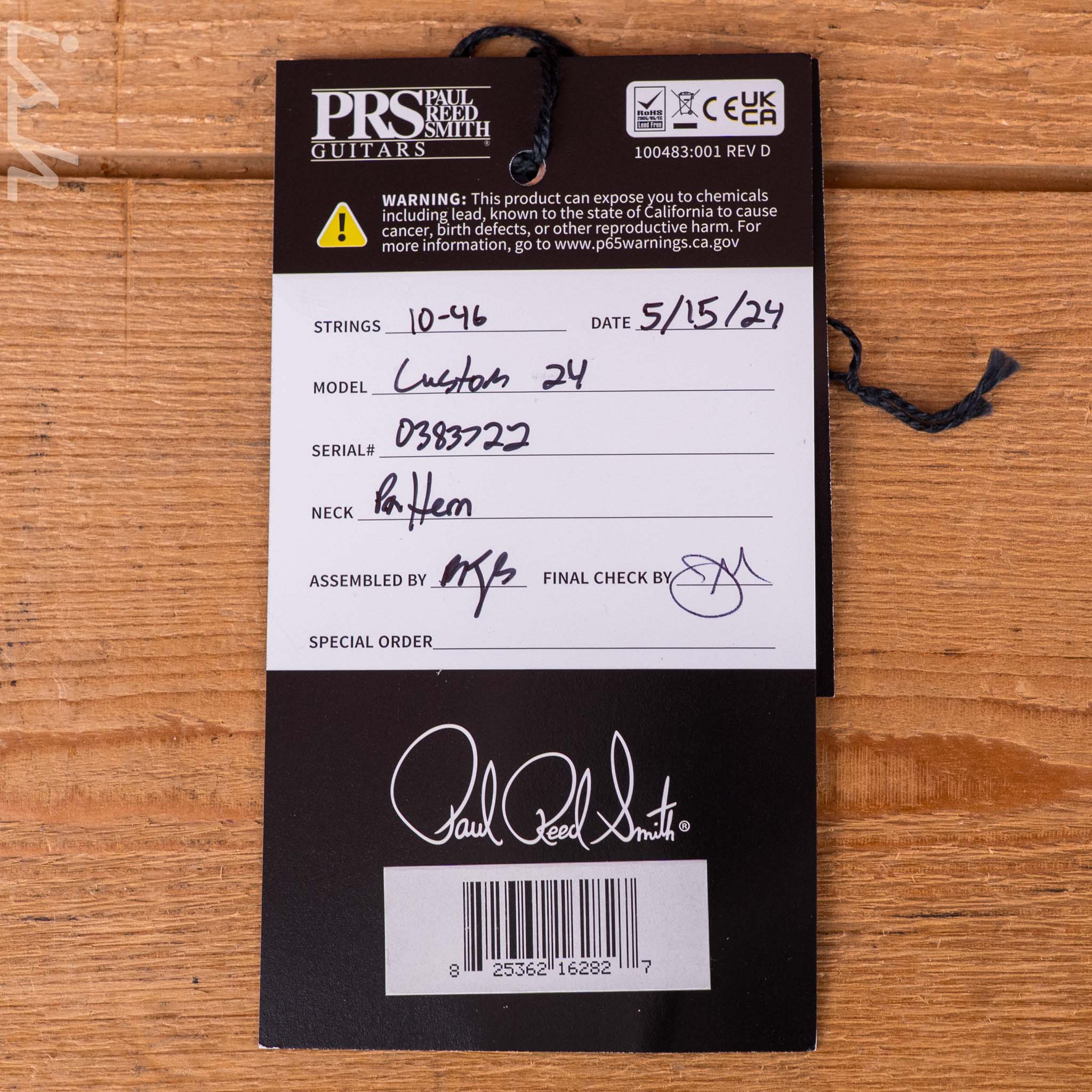 2024 PRS Custom 24 Electric Guitar Charcoal Burst - Image 13