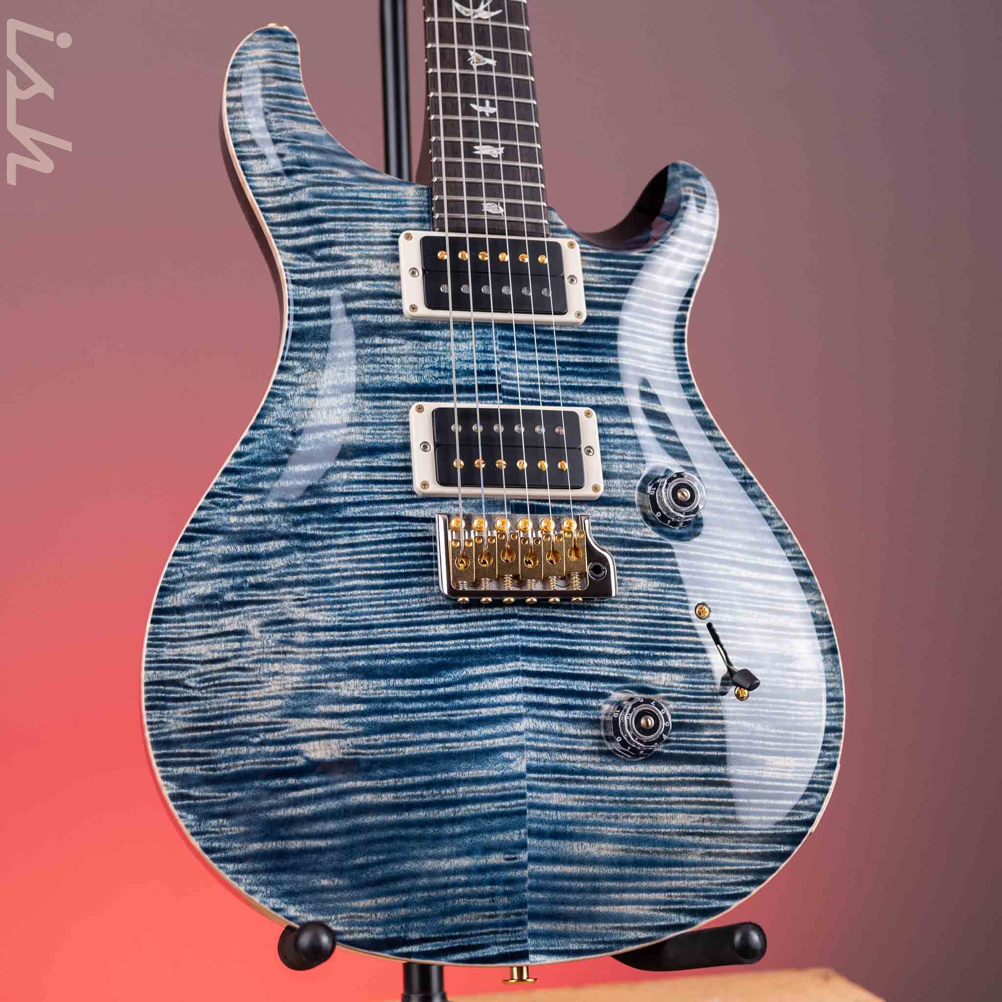 PRS Custom 24 10-Top Electric Guitar Faded Whale Blue Demo