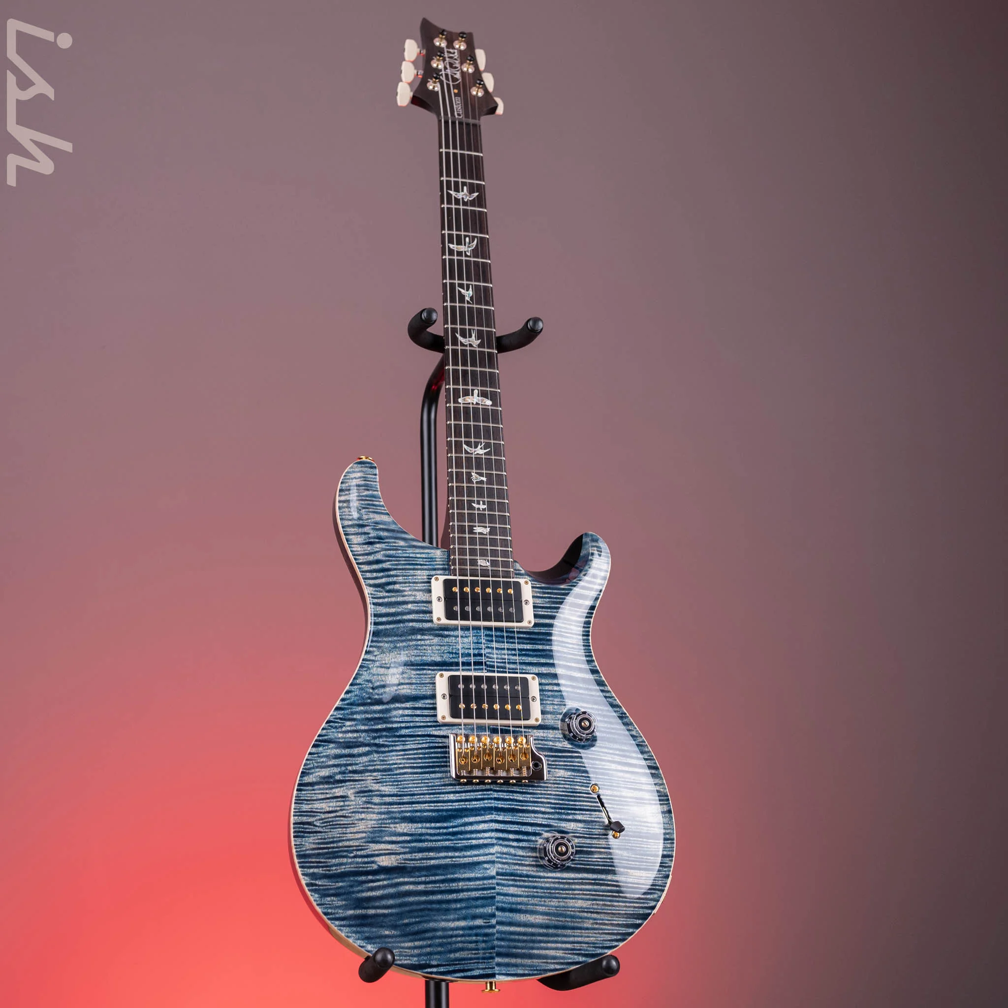 PRS Custom 24 10-Top Electric Guitar Faded Whale Blue Demo - Image 2