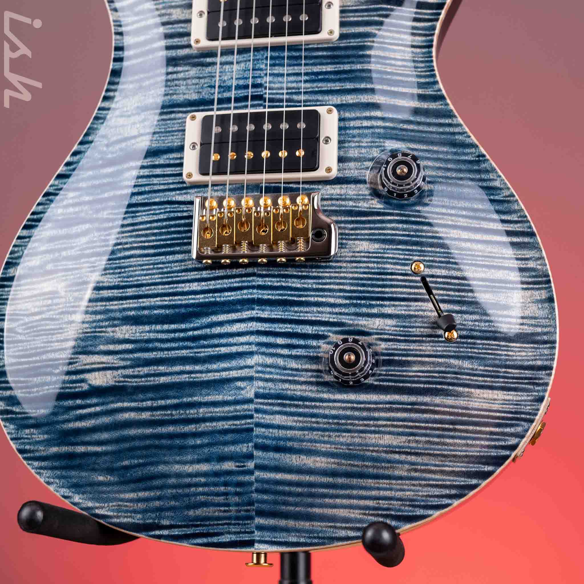 PRS Custom 24 10-Top Electric Guitar Faded Whale Blue Demo - Image 4