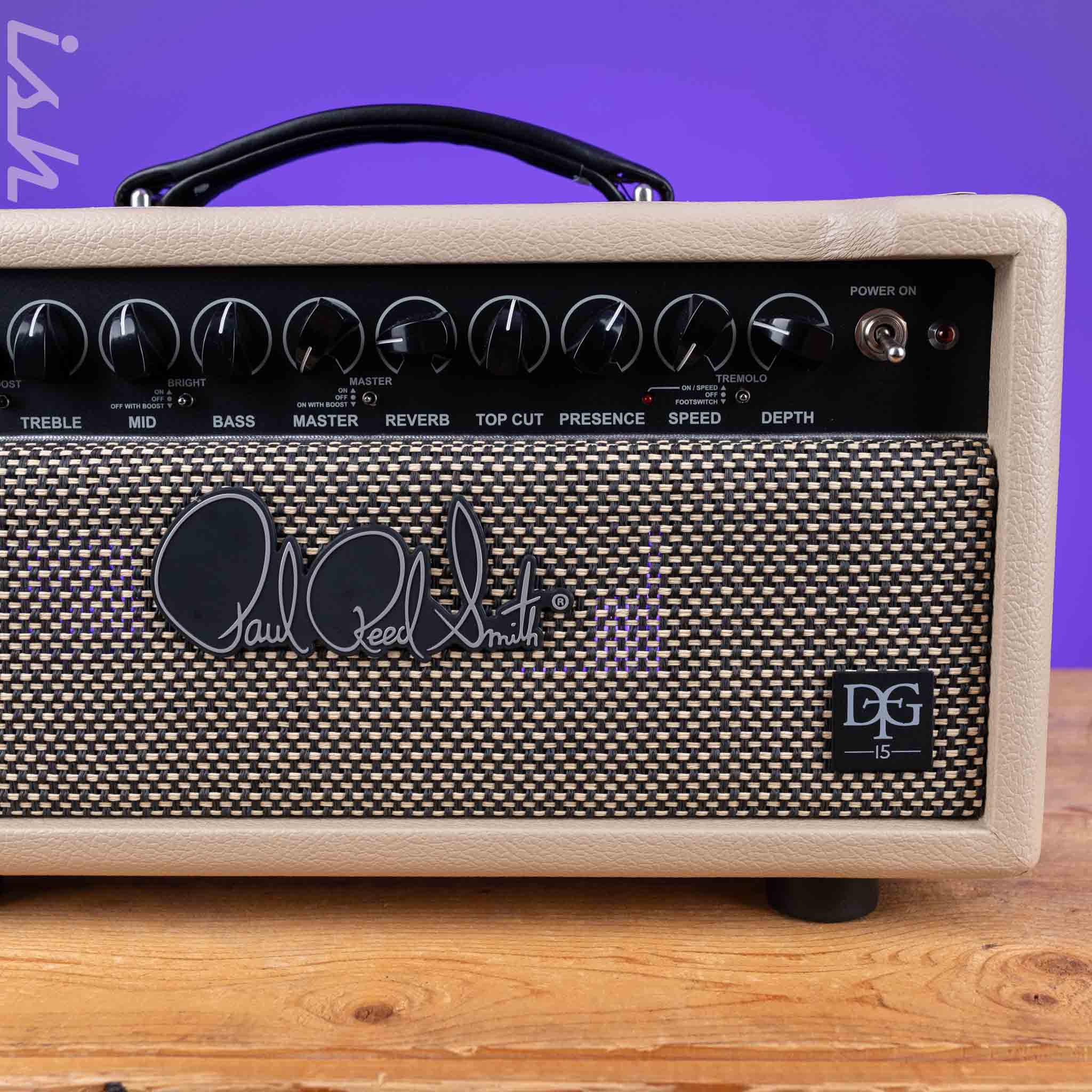 PRS DGT 15 David Grissom 15-watt Tube Head Blonde Tolex Demo - Image 3