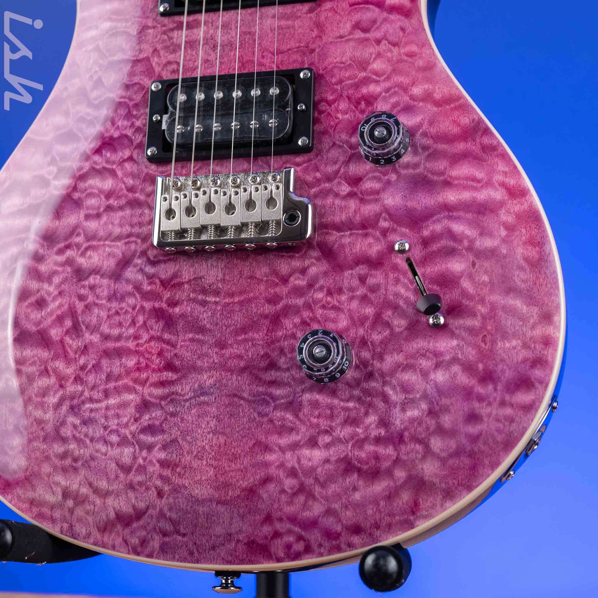 2024 PRS SE Custom 24 Quilt Electric Guitar Violet - Image 4