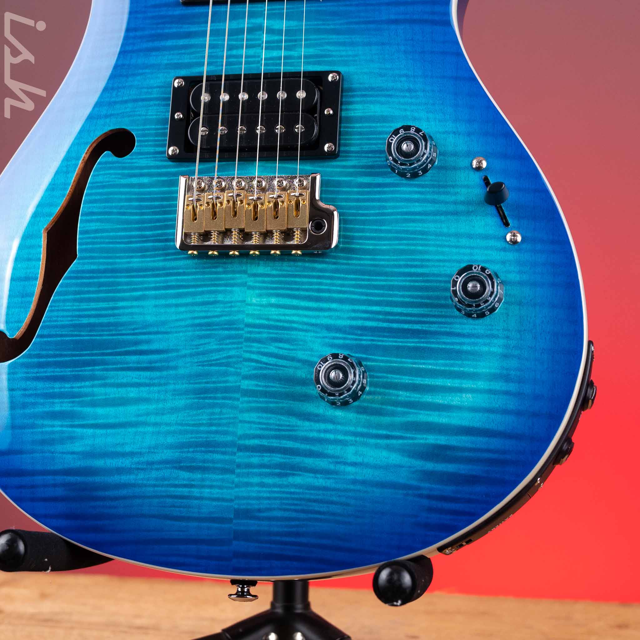 2024 PRS SE Custom 24 Semi-Hollow Piezo Lake Blue - Image 4