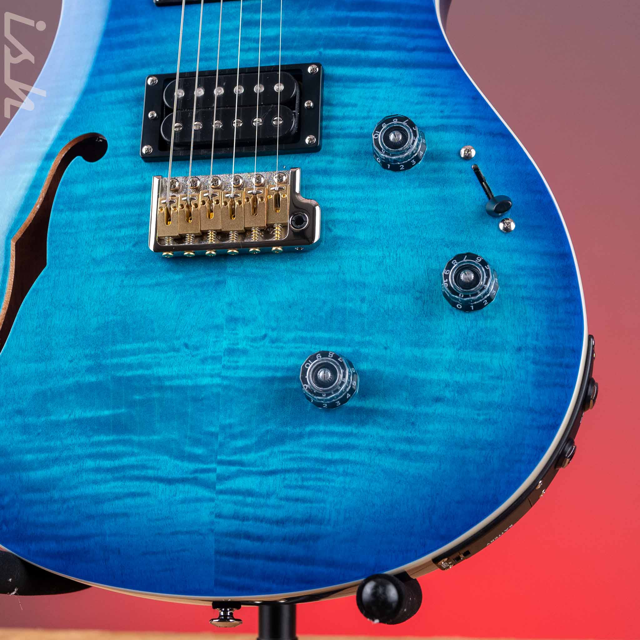 2024 PRS SE Custom 24 Semi-Hollow Piezo Lake Blue - Image 4