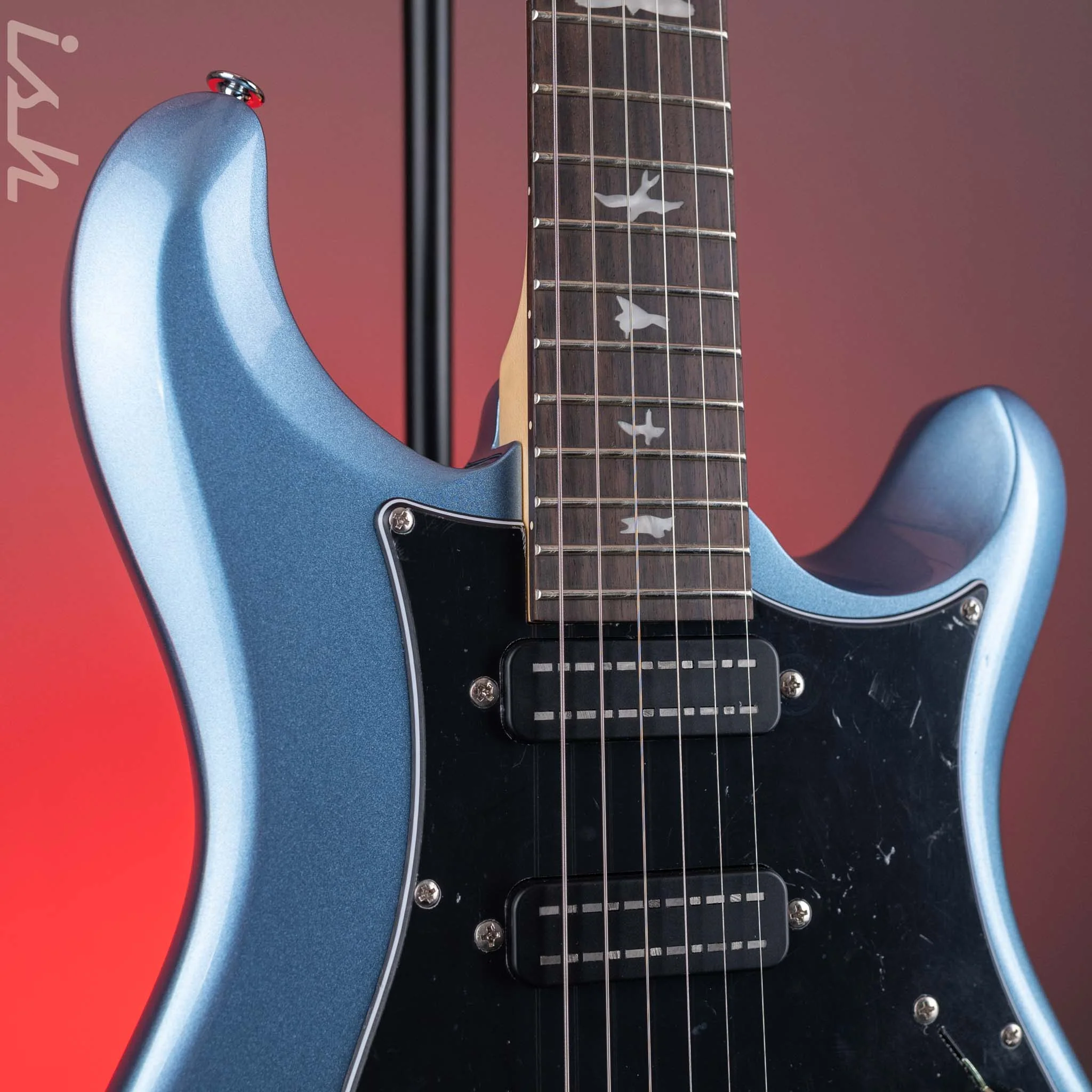 2024 PRS SE NF3 Electric Guitar Ice Blue Metallic Rosewood Fretboard - Image 3
