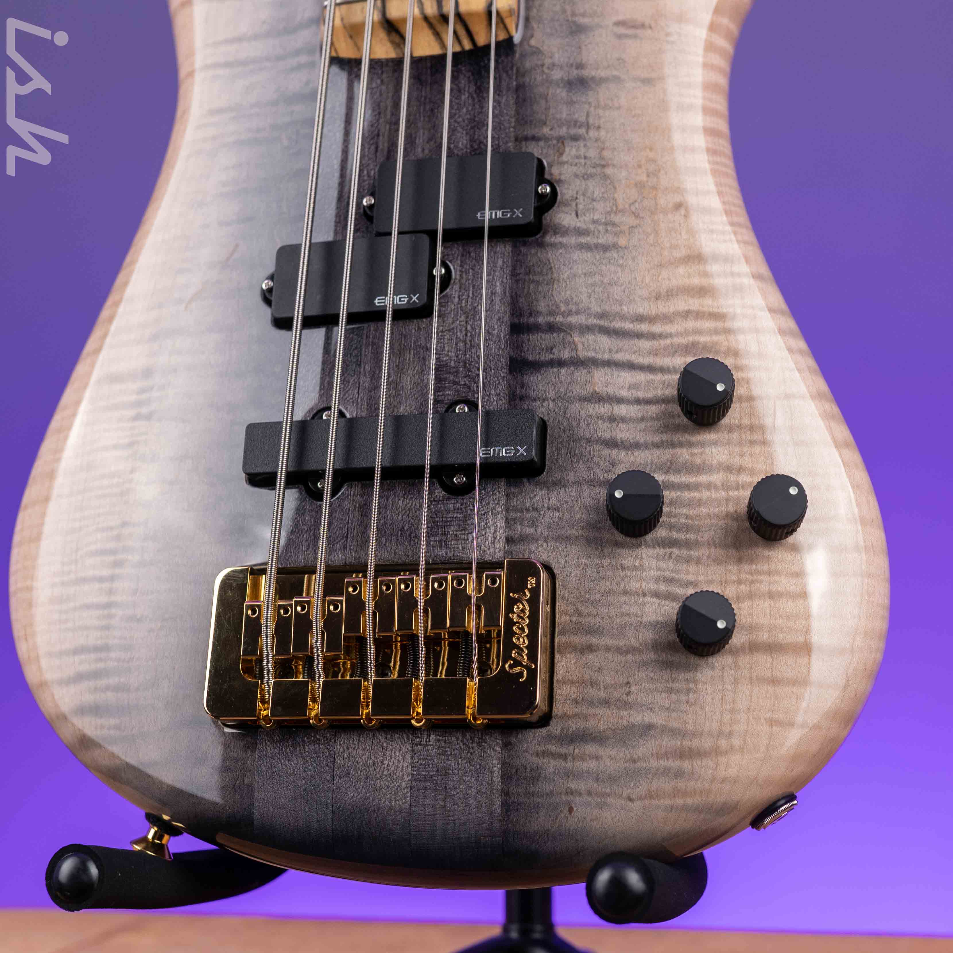 Spector USA NS-5XL 5-String Bass Super Faded Black Reverse Burst Demo - Image 4