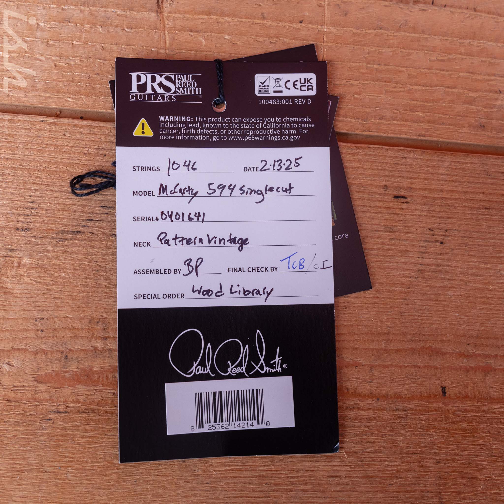 PRS Wood Library McCarty 594 Singlecut 10-Top Purple Mist - Image 12