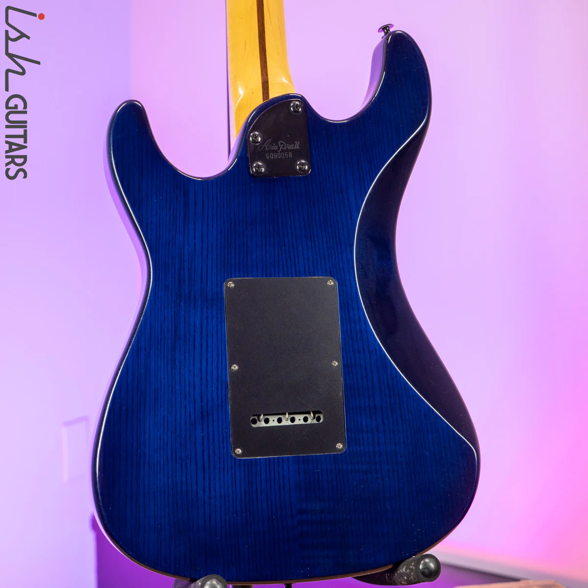Aria Pro II Fullerton Strat HSS Dark Translucent Blue - Image 11