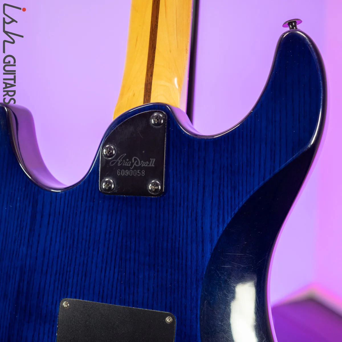Aria Pro II Fullerton Strat HSS Dark Translucent Blue - Image 12