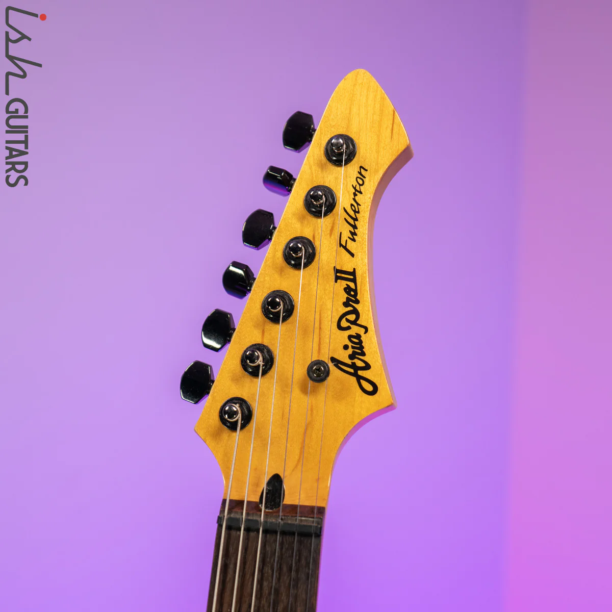 Aria Pro II Fullerton Strat HSS Dark Translucent Blue - Image 7