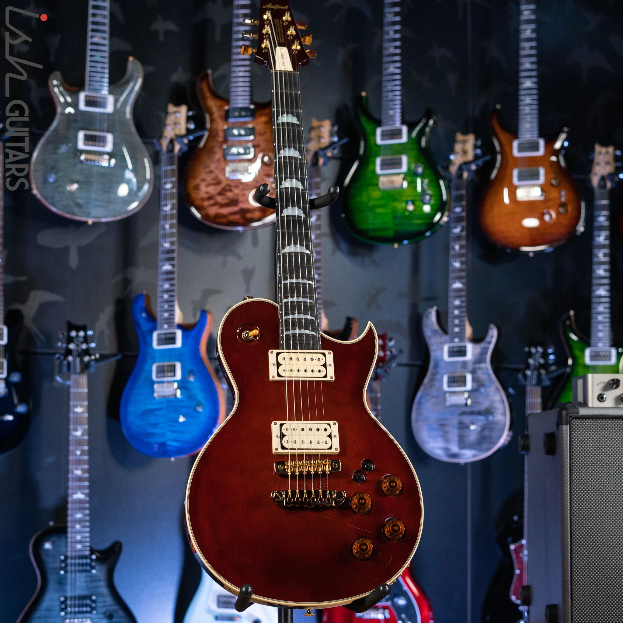Aria Pro II PE-R80 Stained Brown Made in Japan MIJ Electric Guitar - Image 2