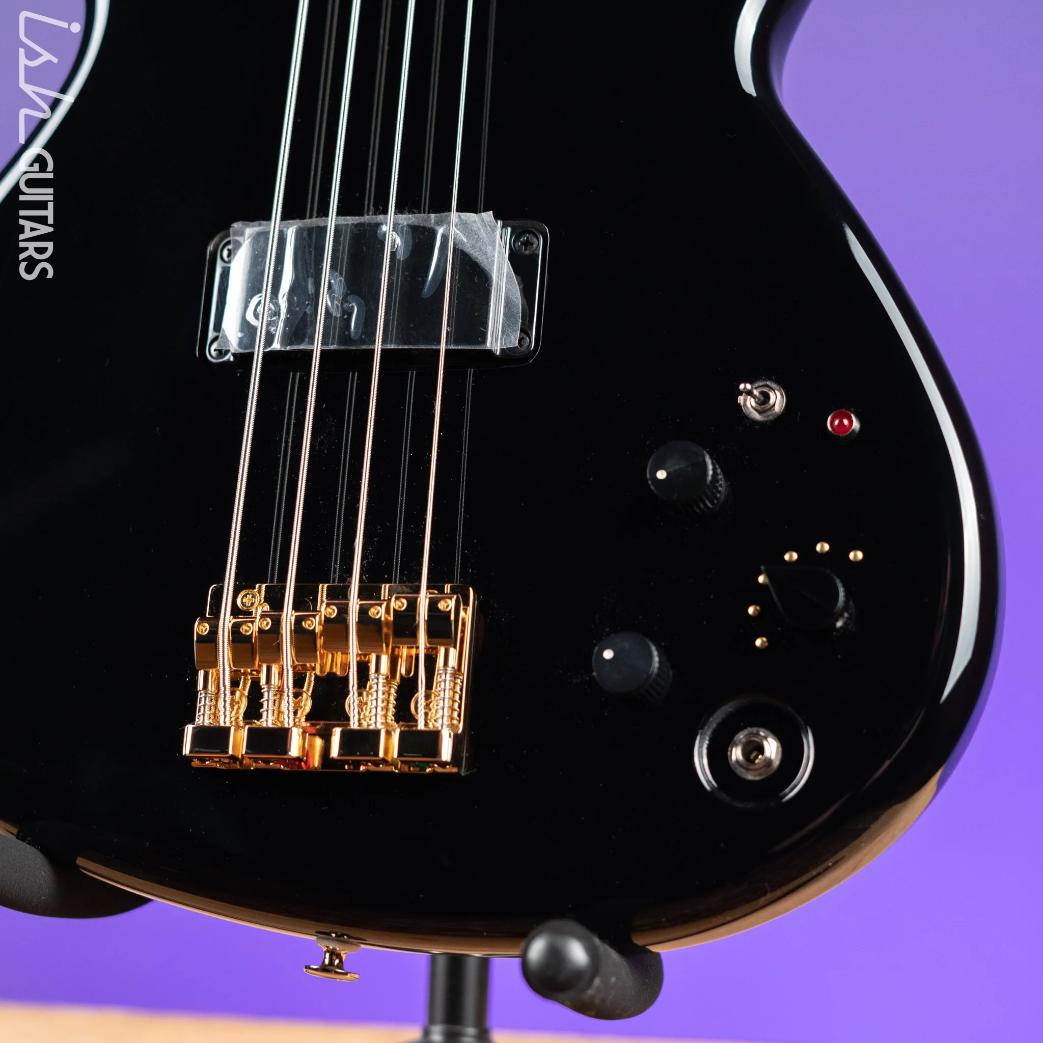 Aria Pro II SB-1000 4-String Bass Guitar Black - Image 4