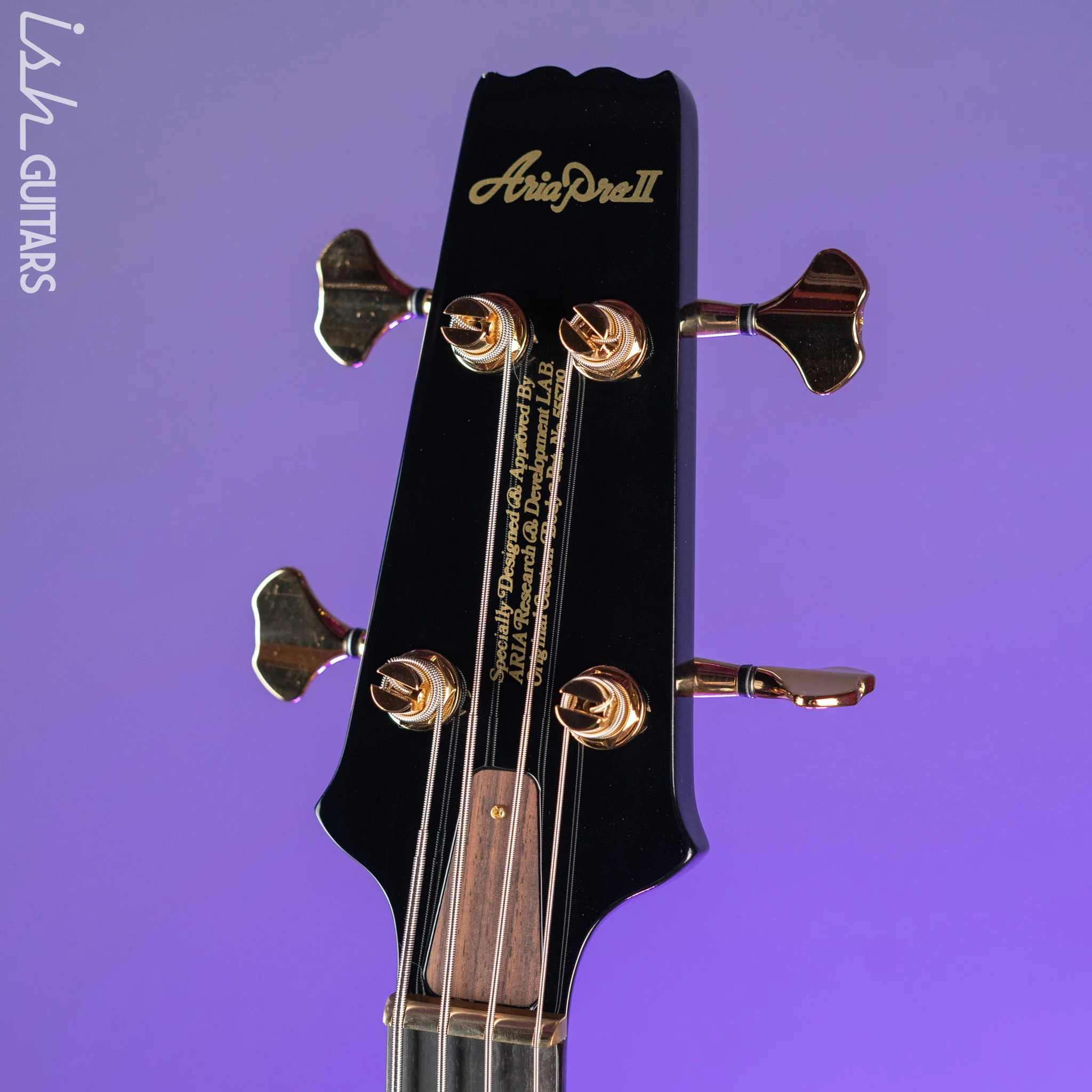Aria Pro II SB-1000 4-String Bass Guitar Black - Image 5