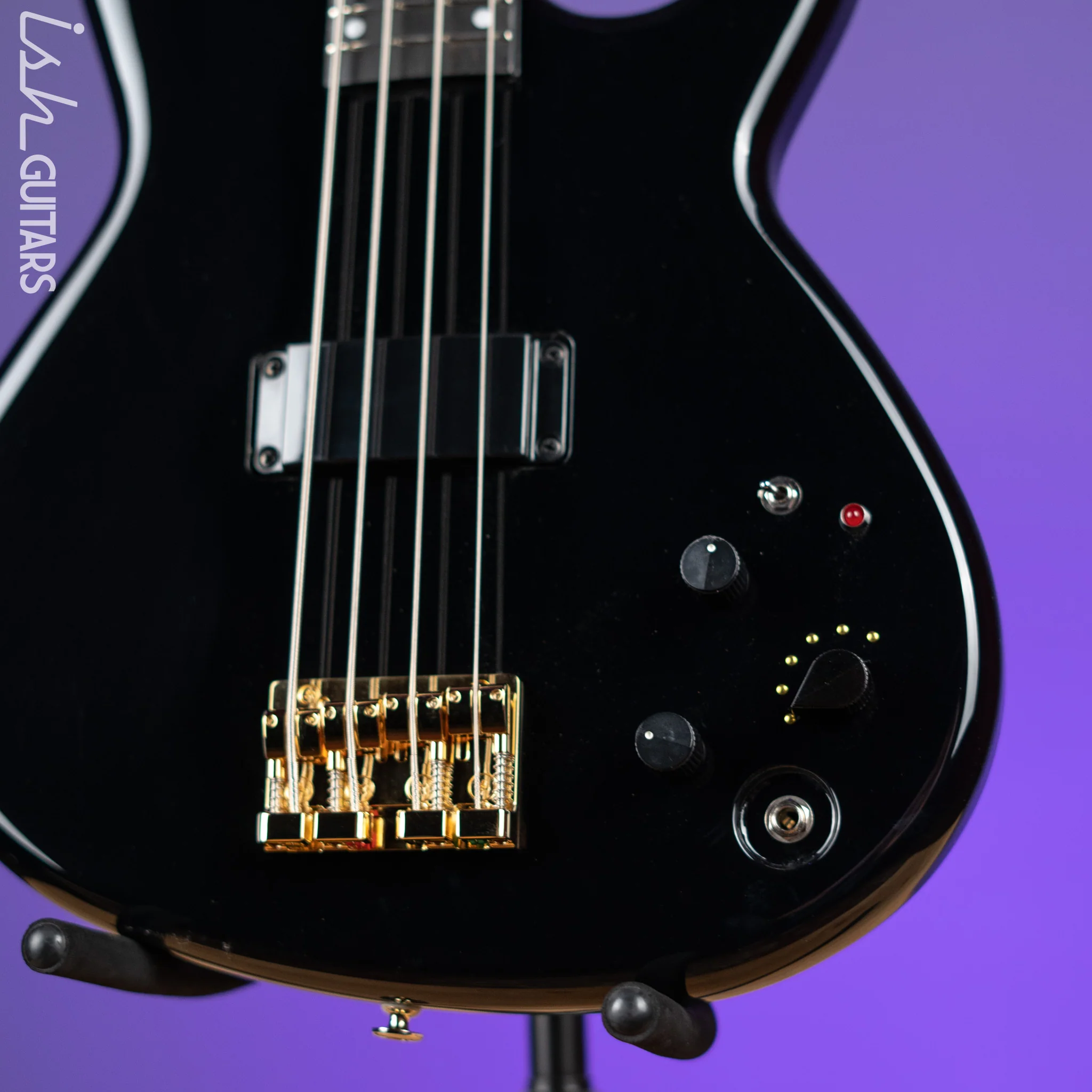 Aria Pro II SB-1000 4-String Bass Guitar Black - Image 4