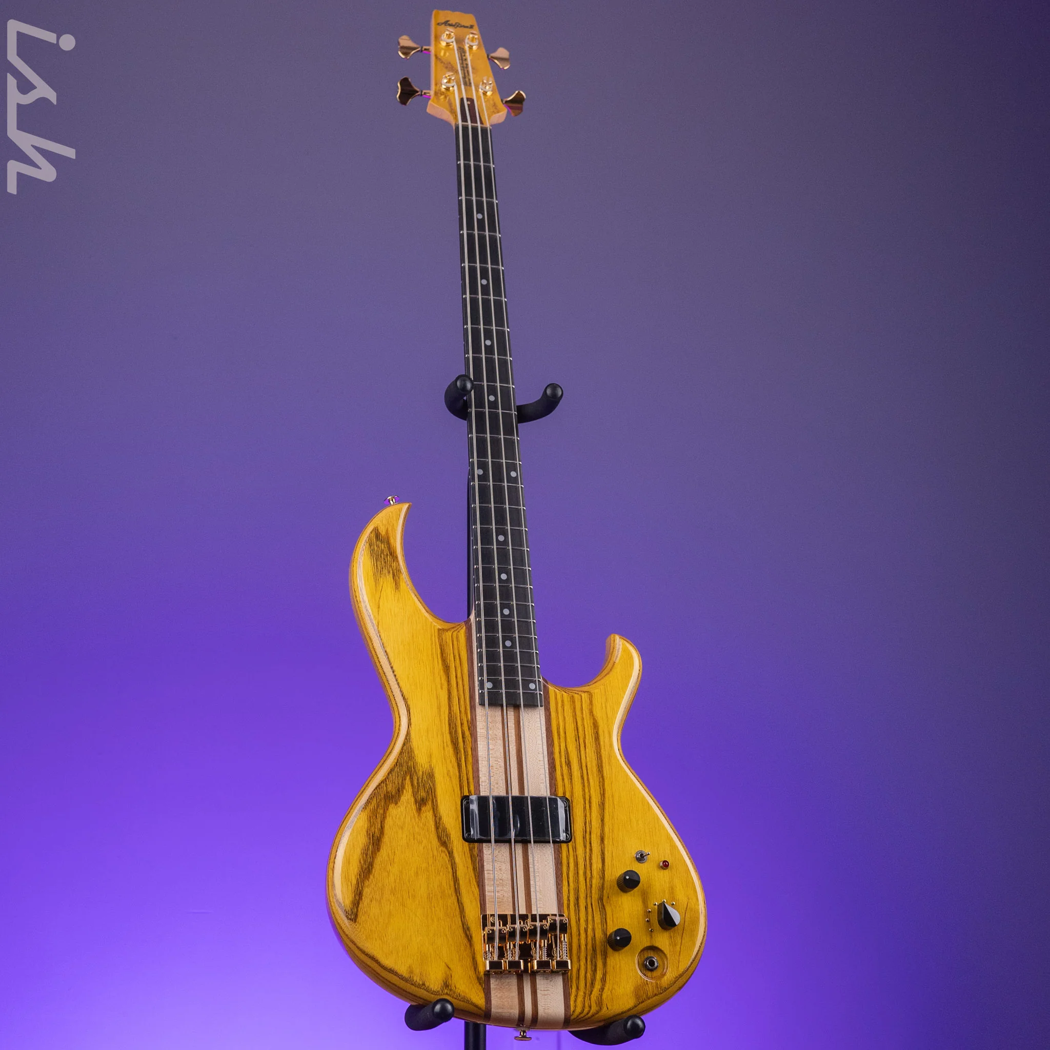 Aria Pro II SB-1000 4-String Bass Natural Oak - Image 2
