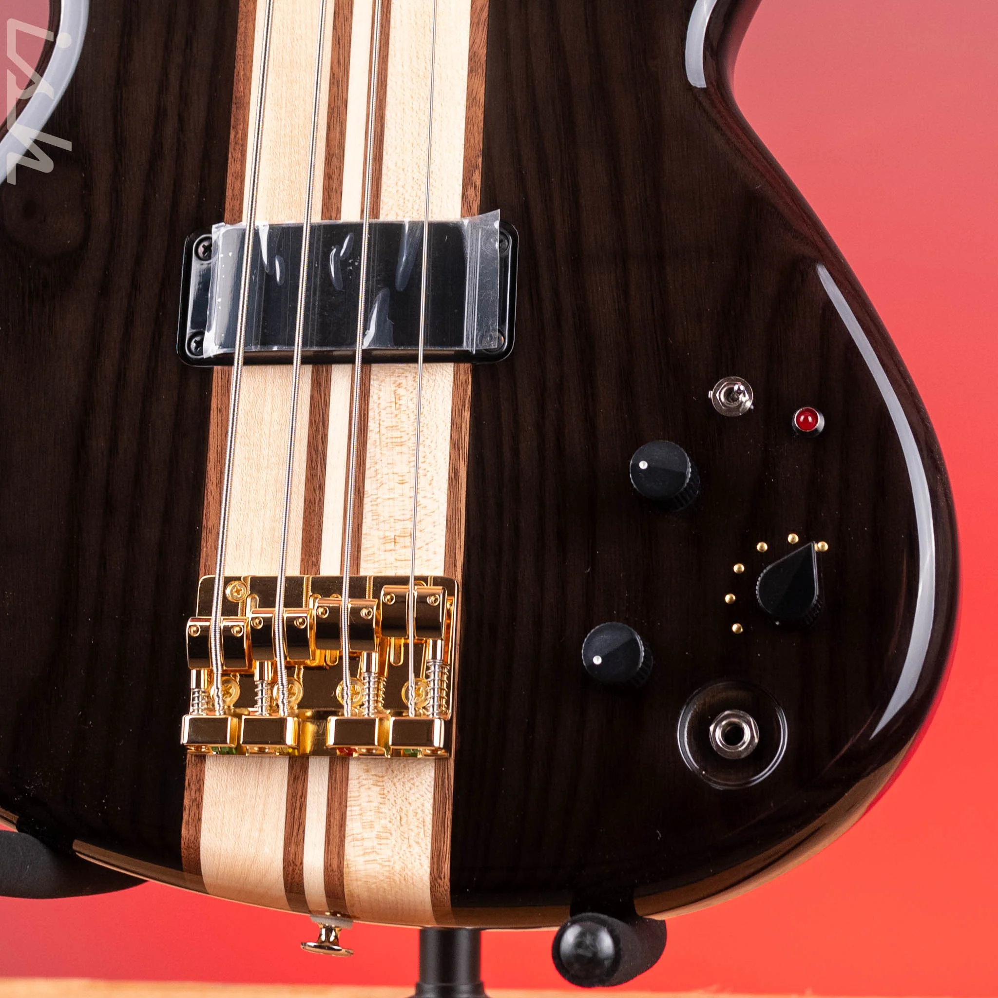 Aria Pro II SB-1000 4-String Bass See-Through Black - Image 5
