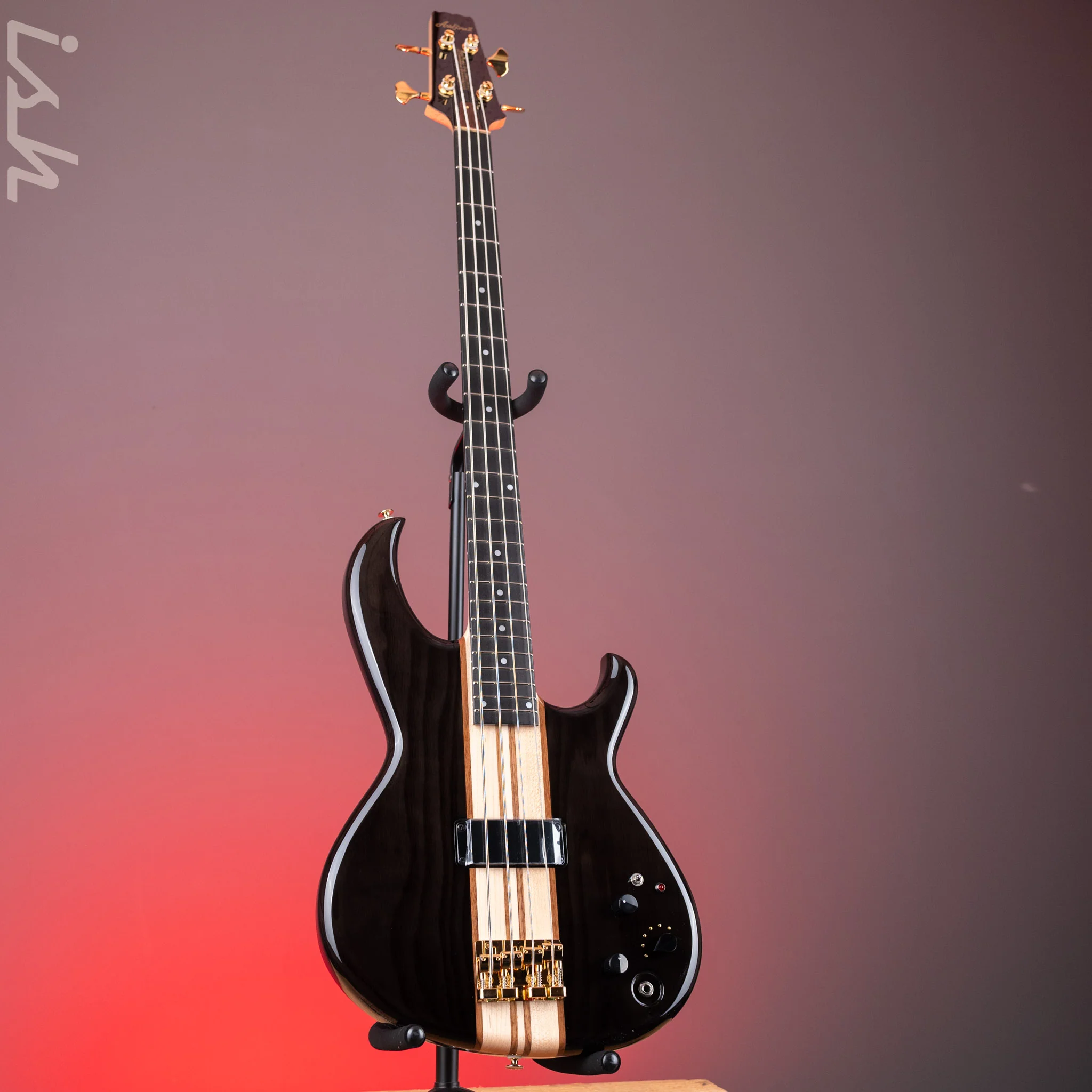 Aria Pro II SB-1000 4-String Bass See-Through Black - Image 2