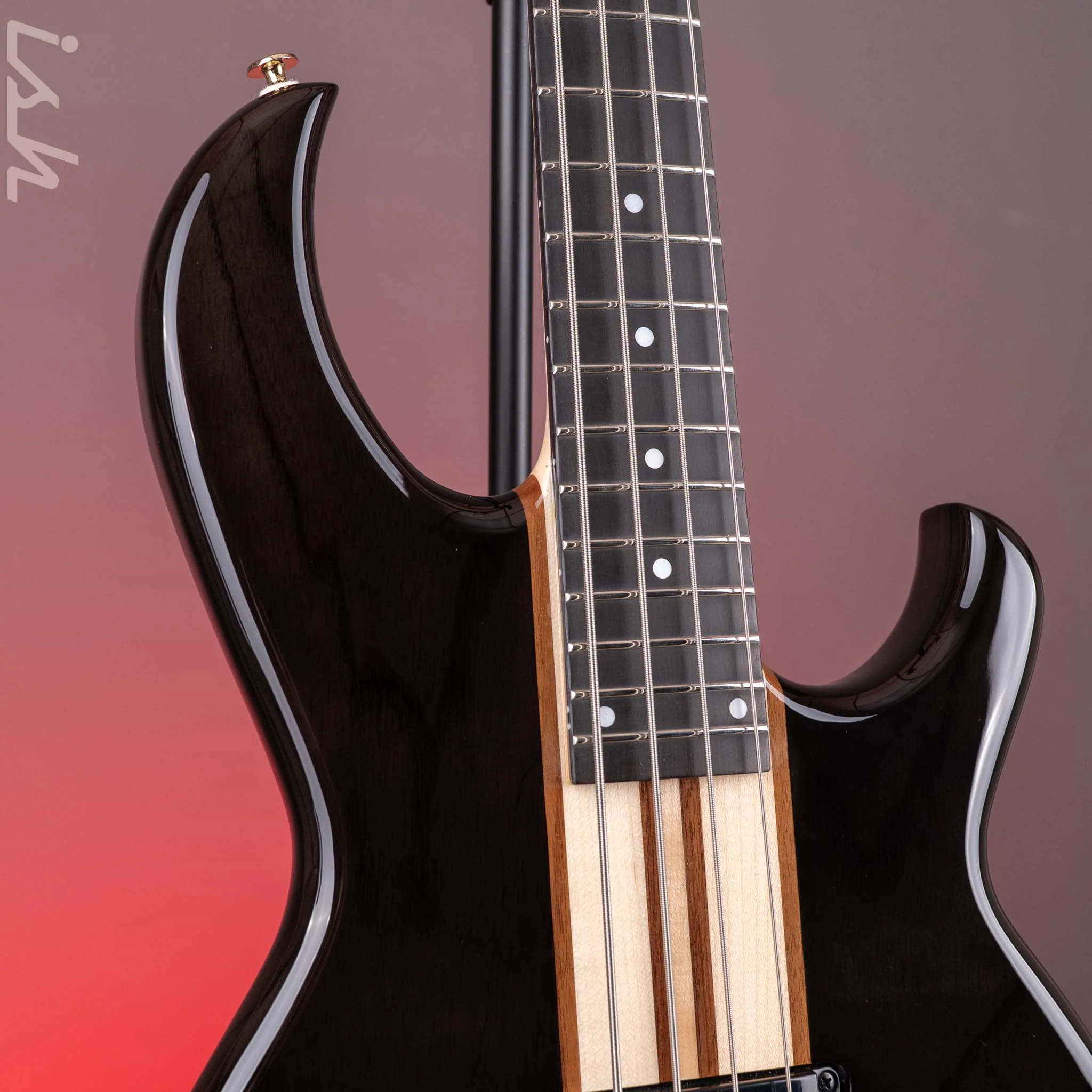 Aria Pro II SB-1000 4-String Bass See-Through Black NAMM Demo - Image 4