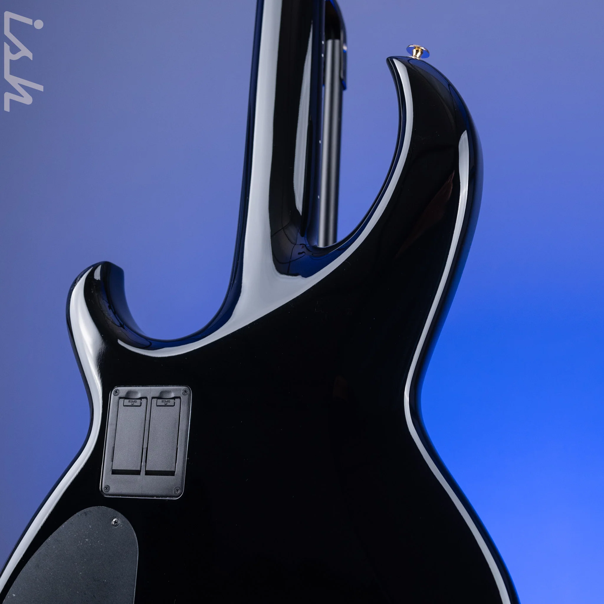 Aria Pro II SB-1000 4-String Bass Solid Black - Image 9