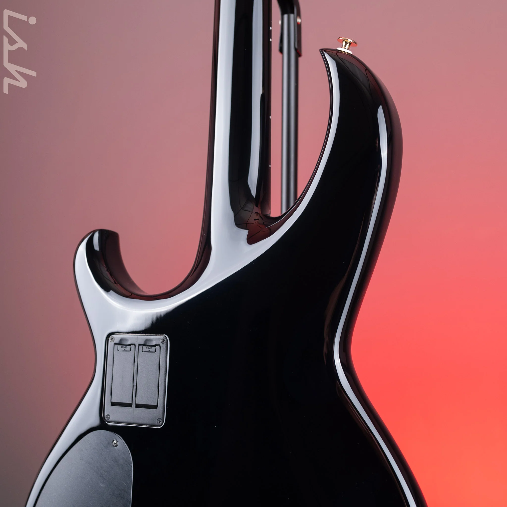 Aria Pro II SB-1000 4-String Bass Solid Black - Image 9