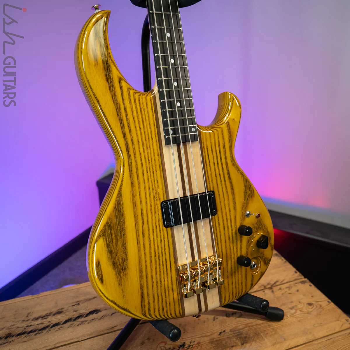 2020 Aria Pro II SB-1000B Reissue Bass Guitar Made in Japan Amber - Image 5