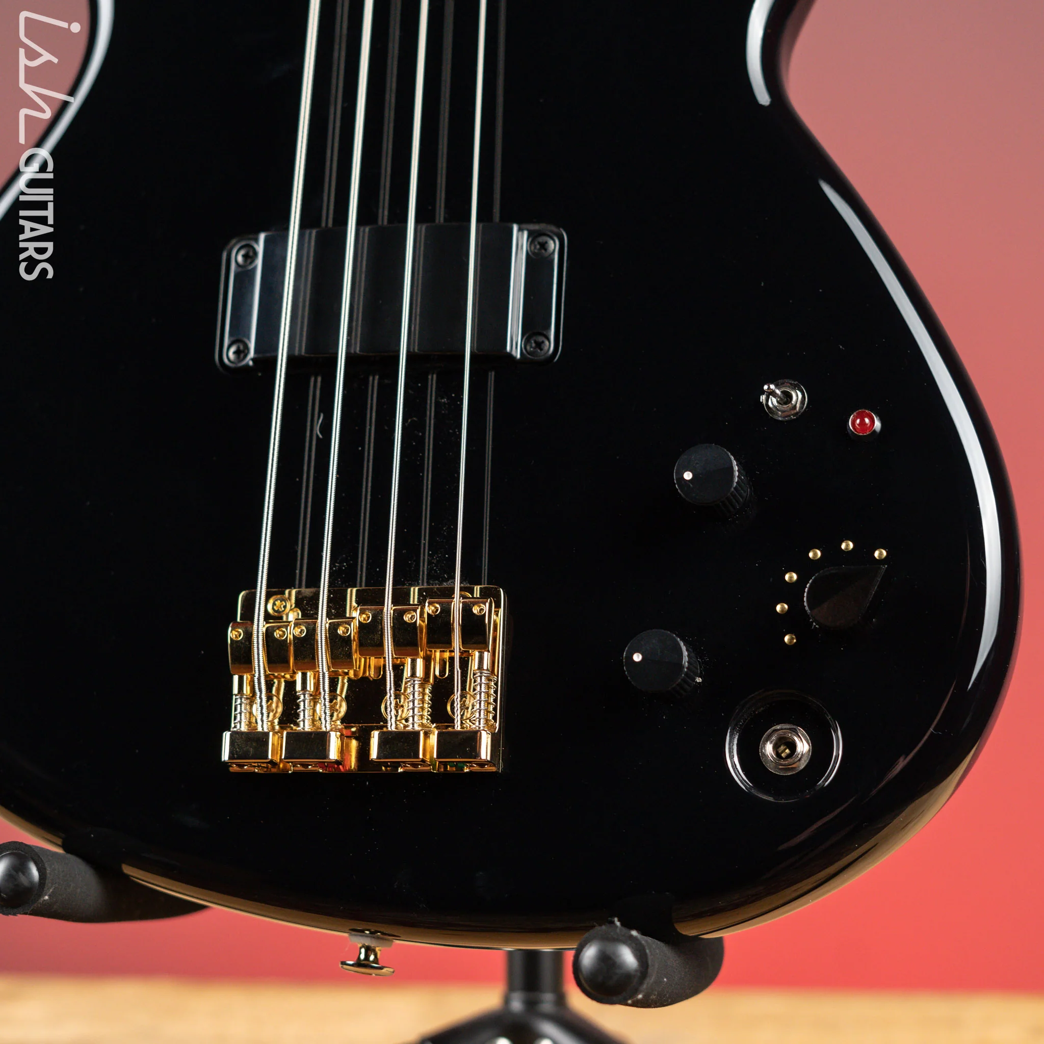 Aria SB-1000 4-String Bass Black NAMM Demo - Image 4