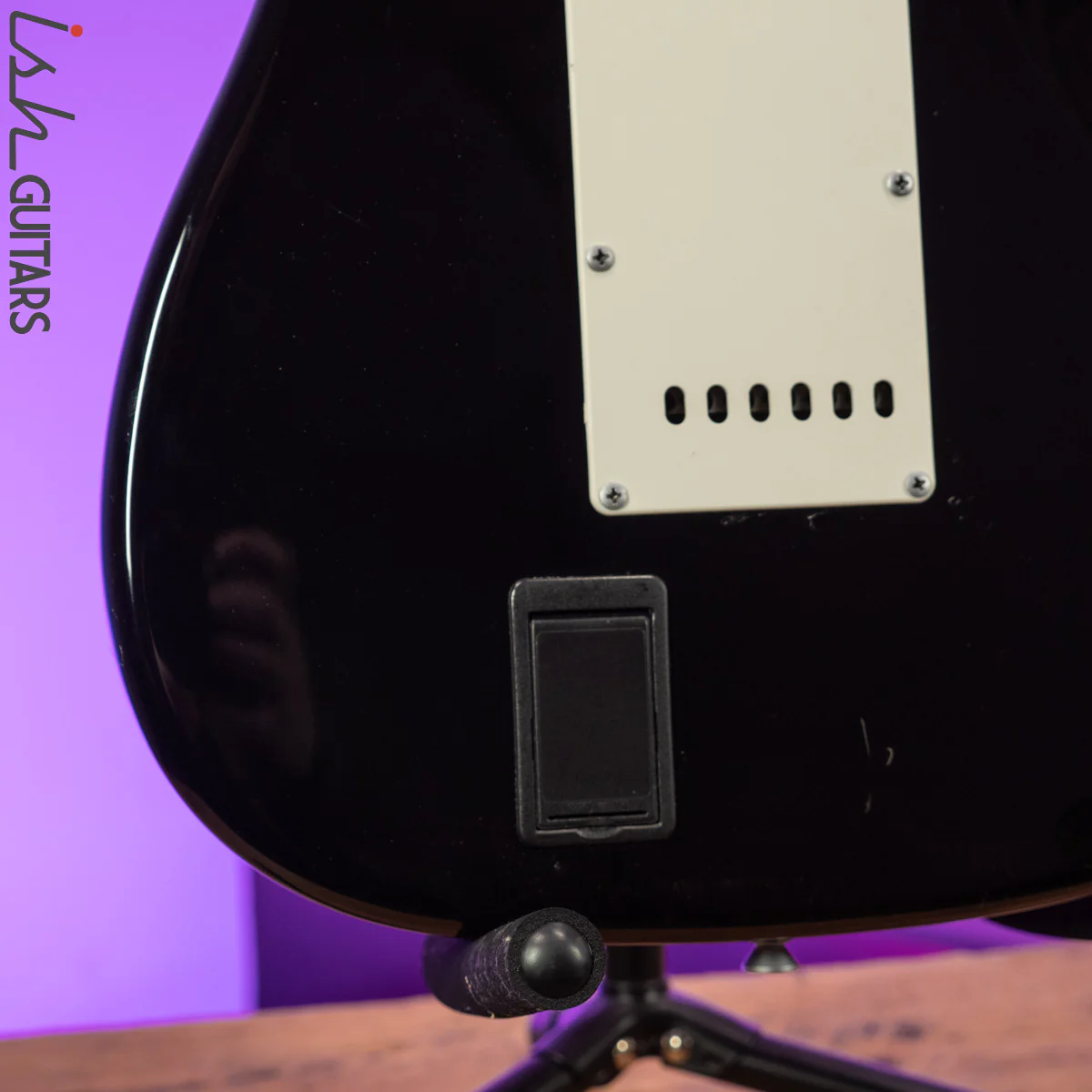 Aria STG Series Strat Black Perloid Pickguard - Image 15