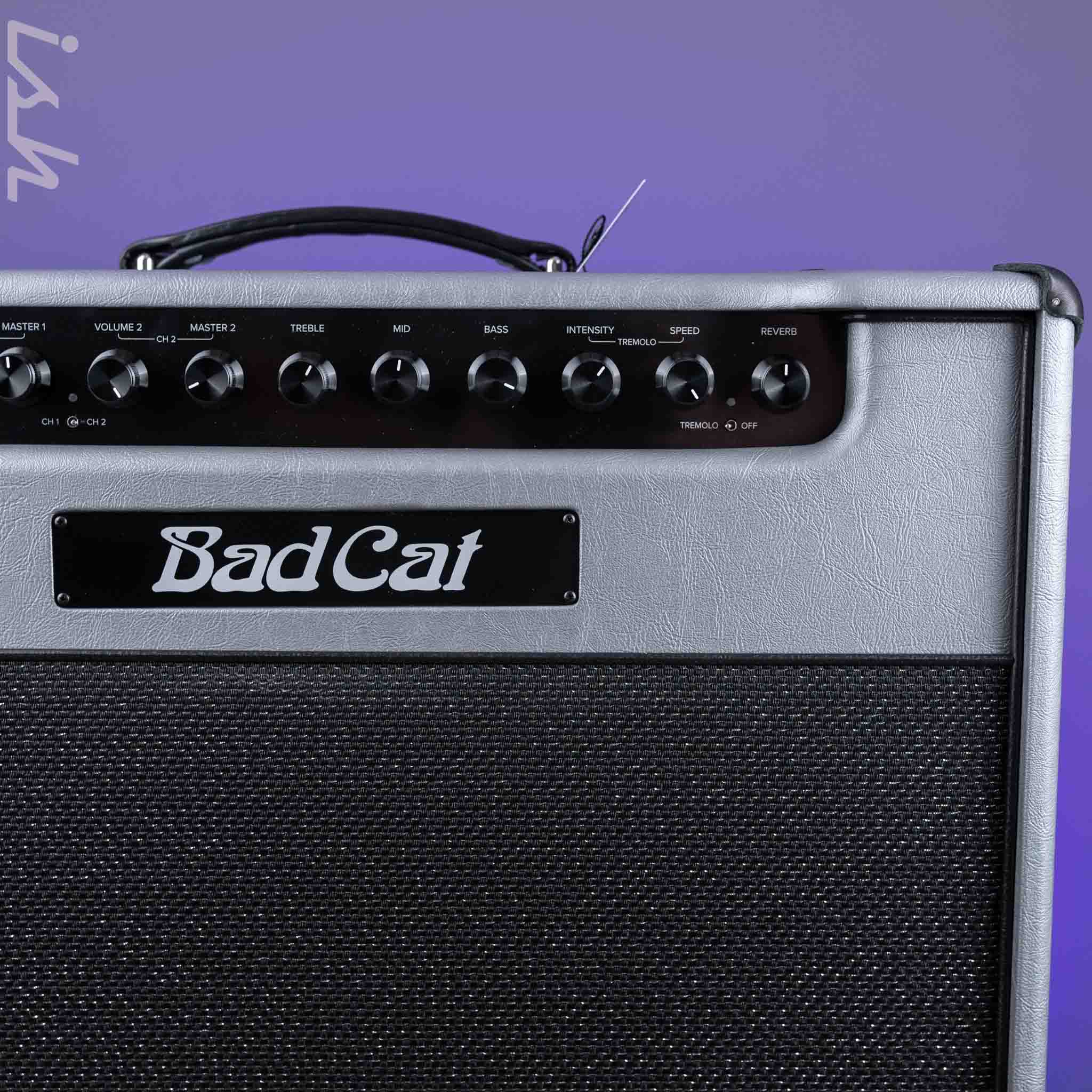 Bad Cat Jet Black Combo Silver Taurus/ Black Piping/ Black Sparkle Grill Custom Tolex Demo - Image 3