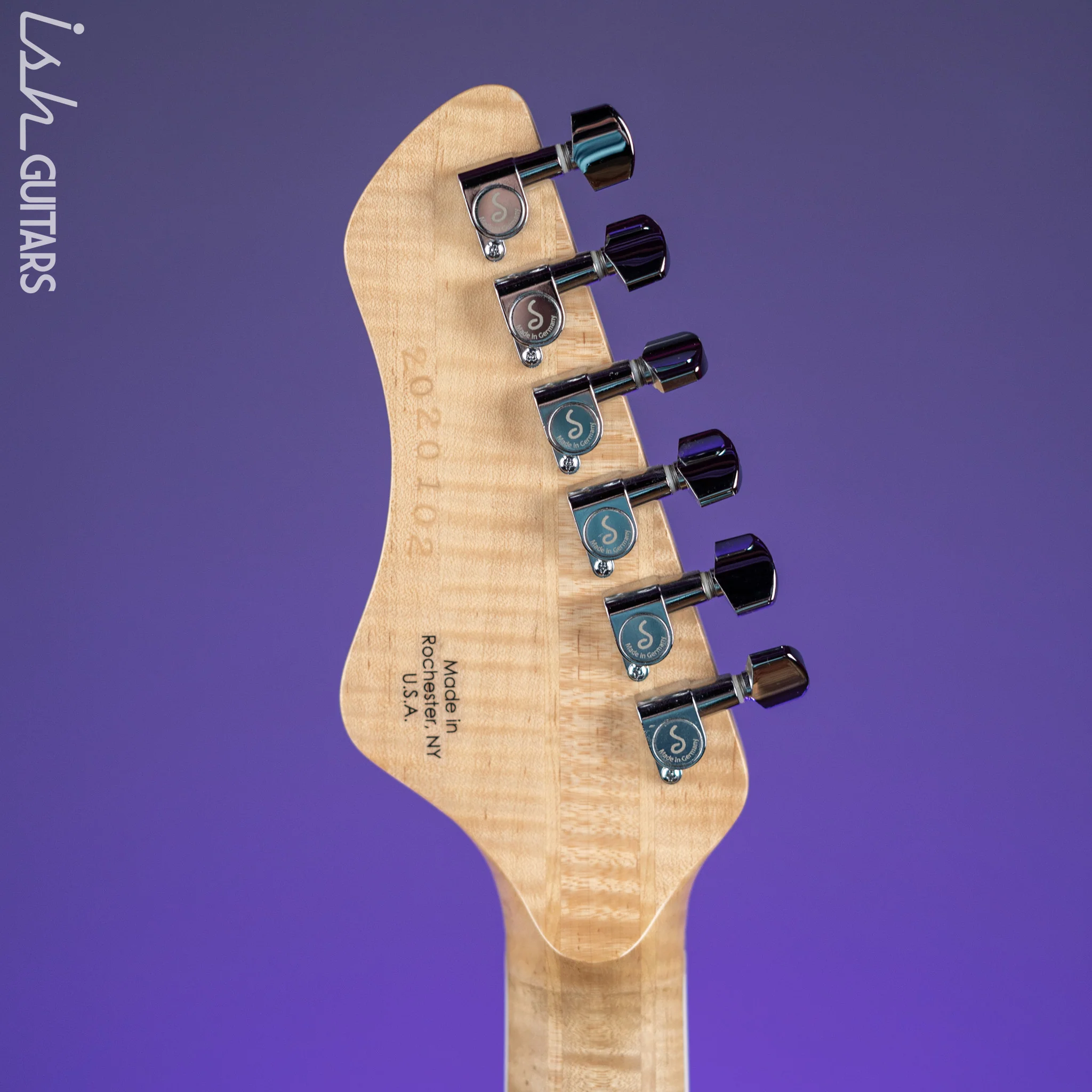 Bruton Universal Electric Archtop Guitar Natural - Image 15