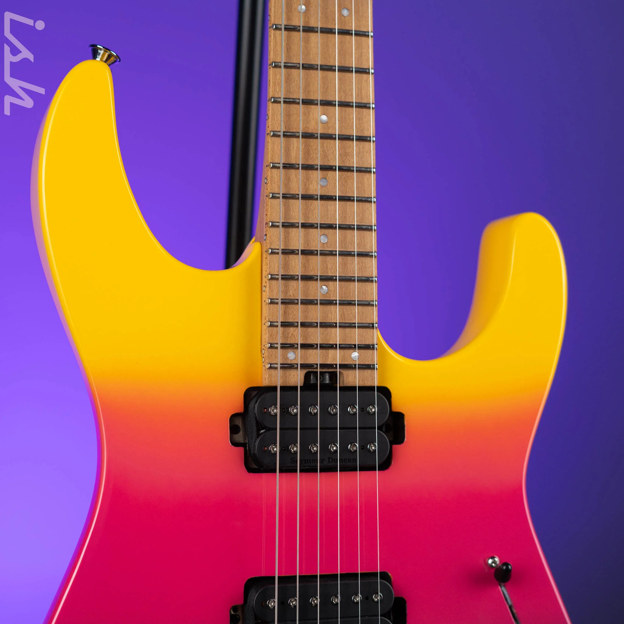 Charvel Pro-Mod DK24 HH 2PT CM Electric Guitar Malibu Sunset Demo - Image 3