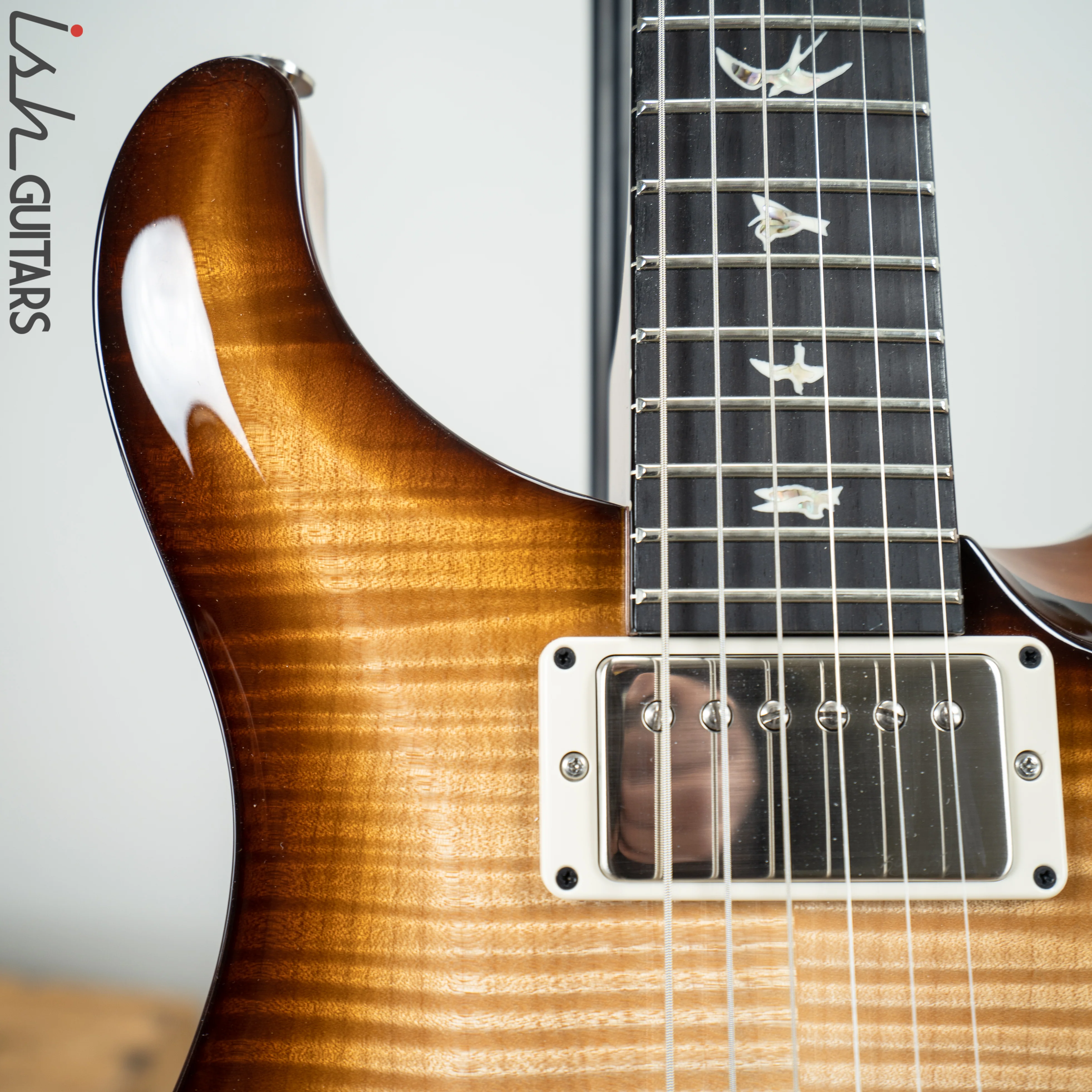 2019 Paul Reed Smith PRS Hollowbody II Piezo Natural Tobacco Wrap Burst Ebony Fretboard - Image 3