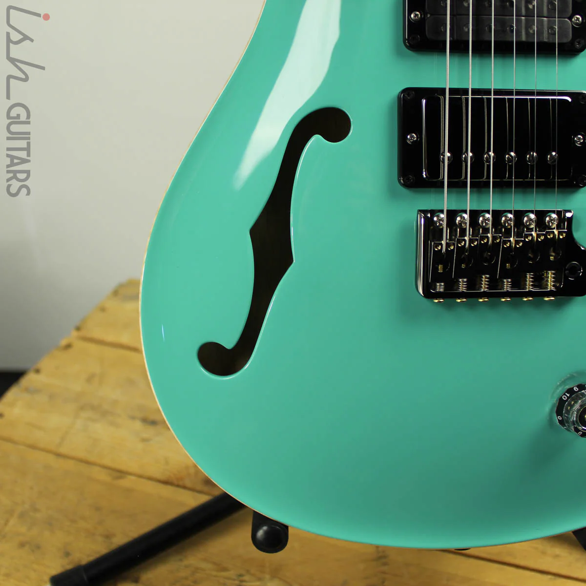 2019 PRS Wood Library Special 22 Semi-Hollow Opaque Seafoam Green - Image 4