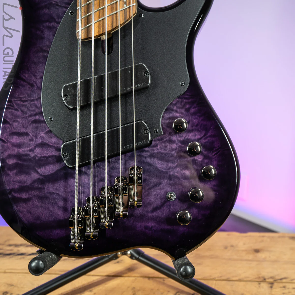 Dingwall 10th Anniversary Combustion 5-String 2 PUP Amethystburst Pau Ferro Fretboard B-Stock - Image 4