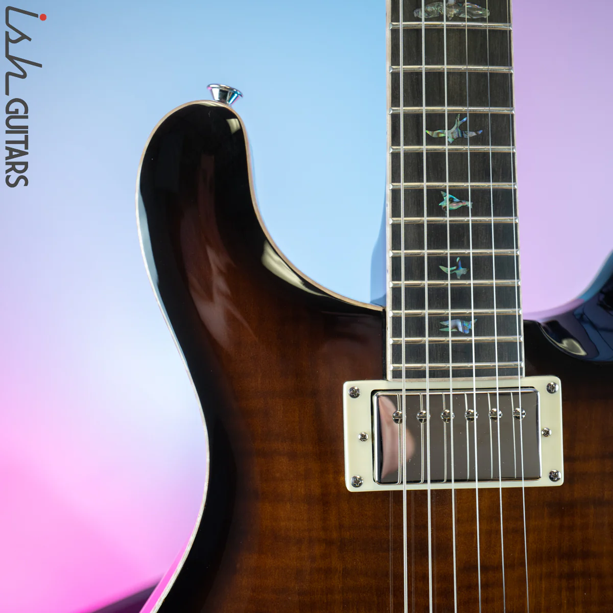 2020 PRS Paul Reed Smith SE Hollowbody II Piezo Black Gold Burst - Image 3