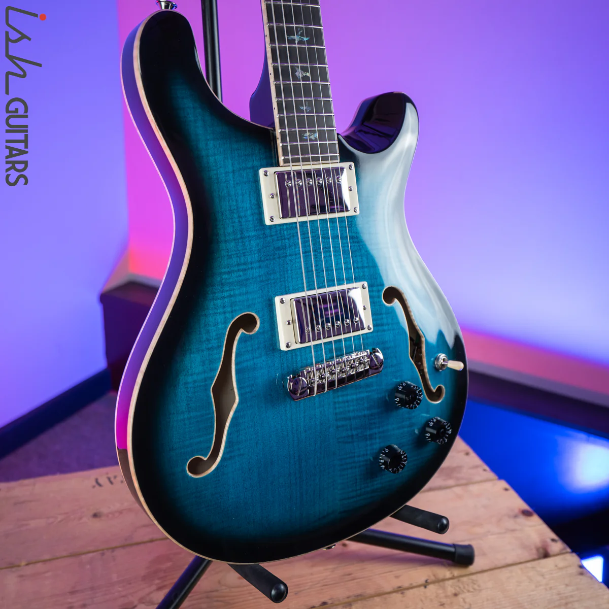 2020 PRS SE Hollowbody II Piezo Peacock Blue - Image 3