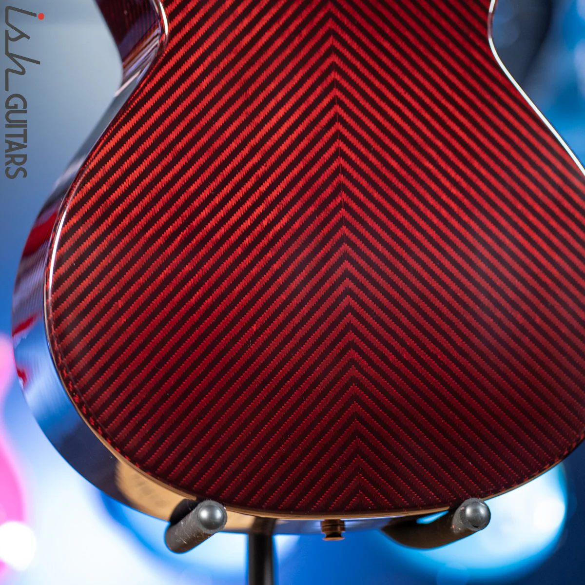 2021 RainSong BI-WS1000N2C Black Ice Acoustic Guitar Ish Exclusive Cranberry Red - Image 11