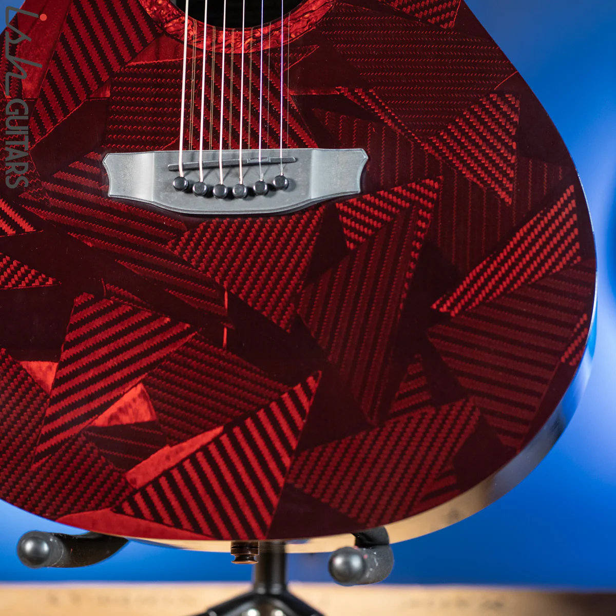 2021 RainSong BI-WS1000N2C Black Ice Acoustic Guitar Ish Exclusive Cranberry Red - Image 4
