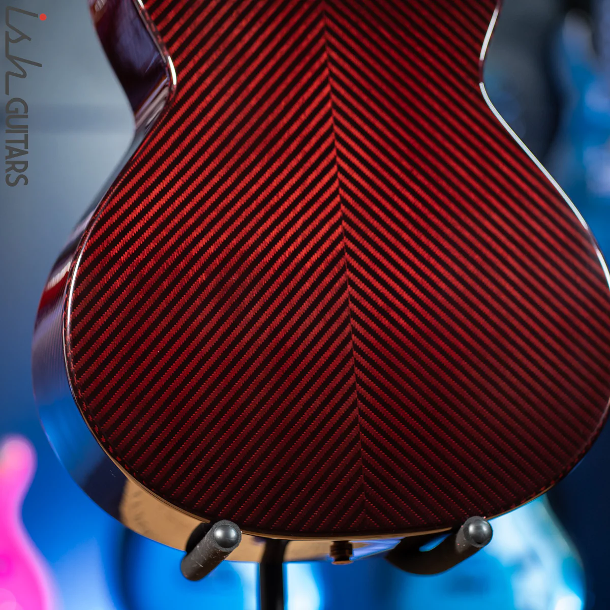 2021 RainSong BI-WS1000N2C Black Ice Acoustic Guitar Ish Exclusive Cranberry Red - Image 9