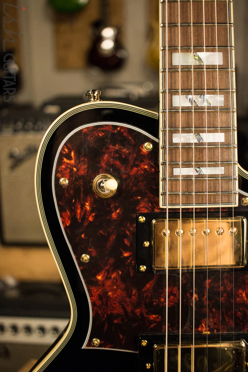 D'Angelico Deluxe Atlantic Electric Guitar Black - Image 3