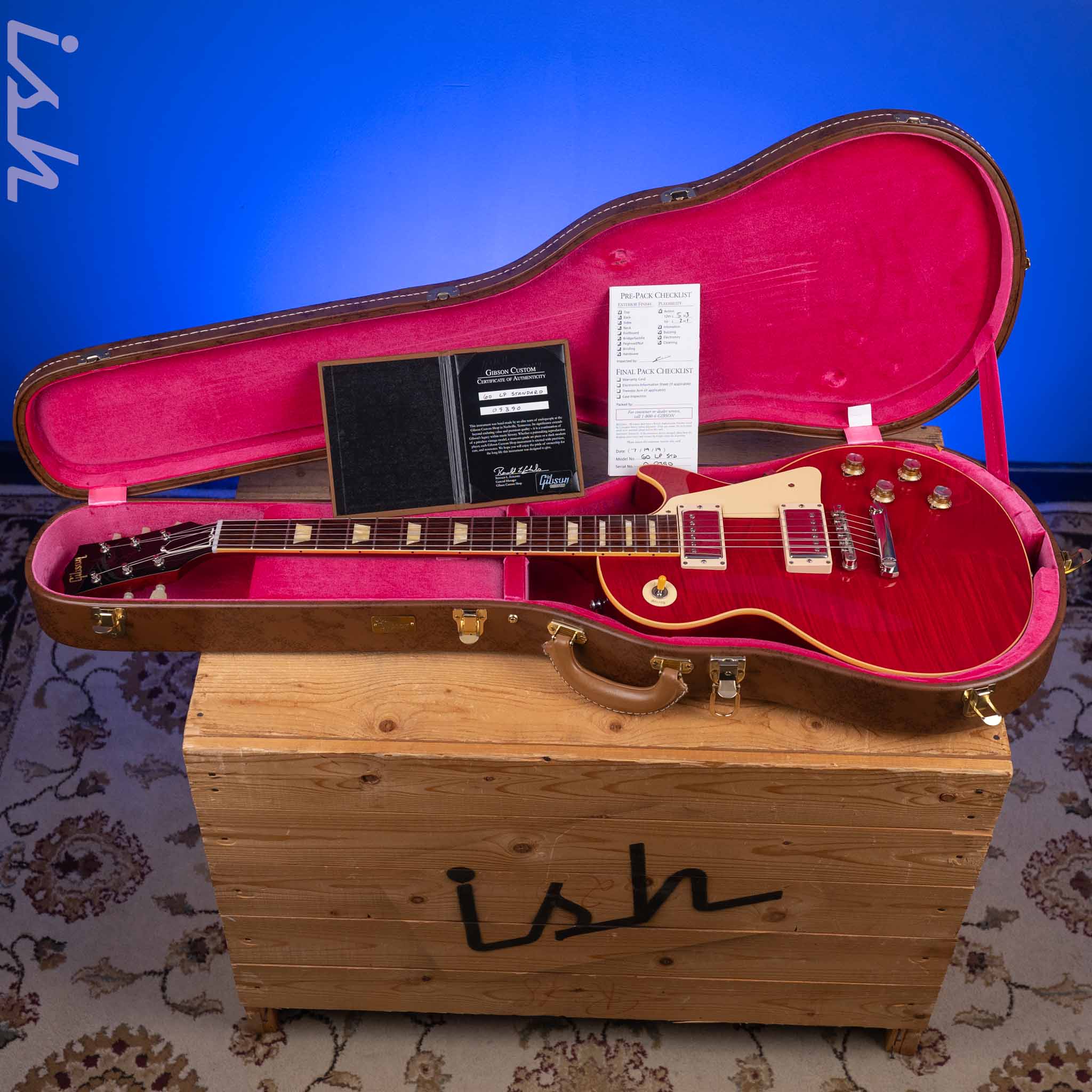 2019 Gibson Custom Shop 1960 Reissue Sweet Cherry Les Paul - Image 16