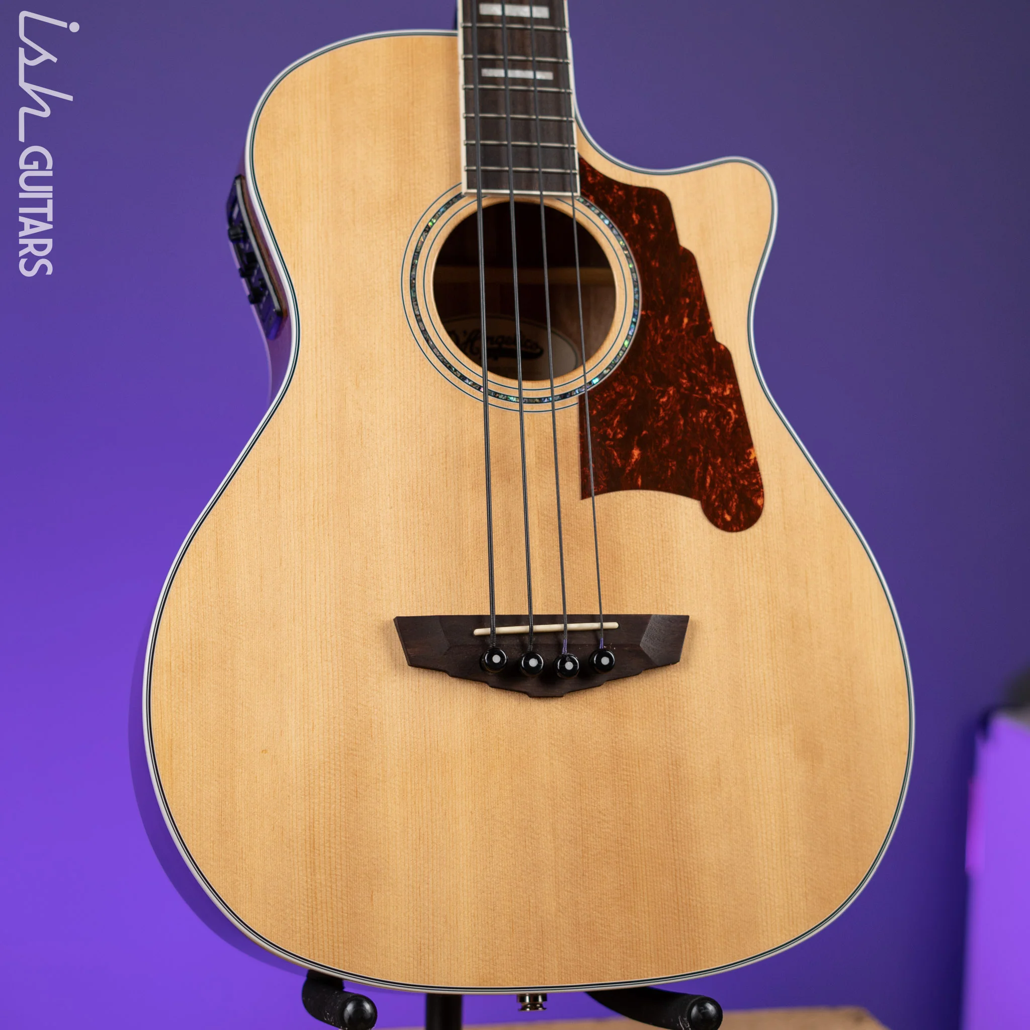 D’Angelico Premier DAPB700 Acoustic-Electric Bass Guitar Natural