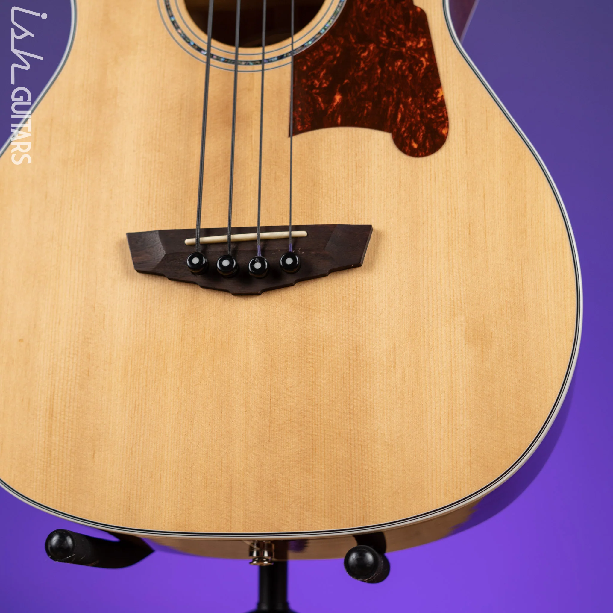 D’Angelico Premier DAPB700 Acoustic-Electric Bass Guitar Natural - Image 4