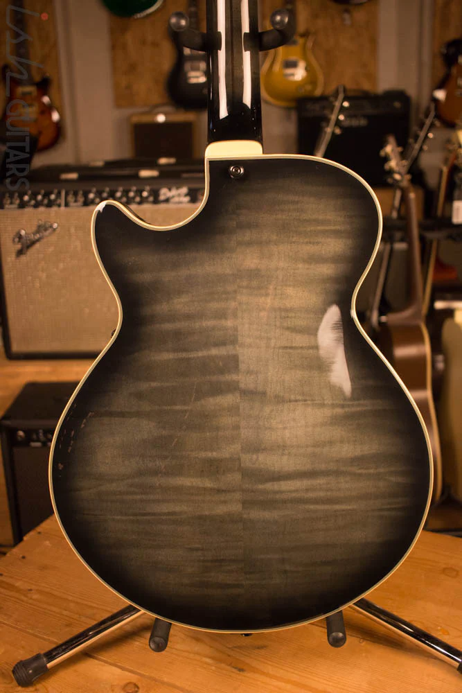 D’Angelico Excel EX-SS Laminated Flame Maple Grey Black Store Demo - Image 7