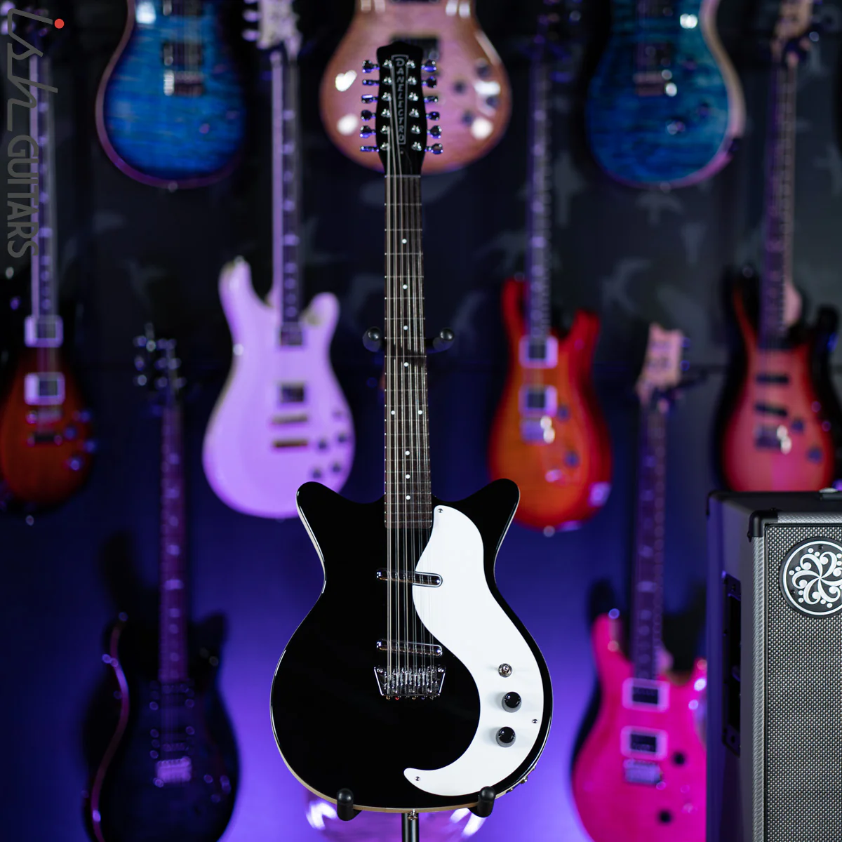 Danelectro 12SDC 12-String Electric Guitar Black - Image 2